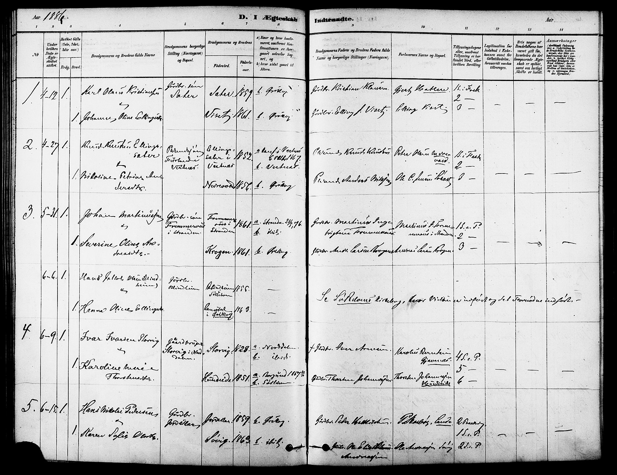 Ministerialprotokoller, klokkerbøker og fødselsregistre - Møre og Romsdal, AV/SAT-A-1454/522/L0315: Parish register (official) no. 522A10, 1878-1890