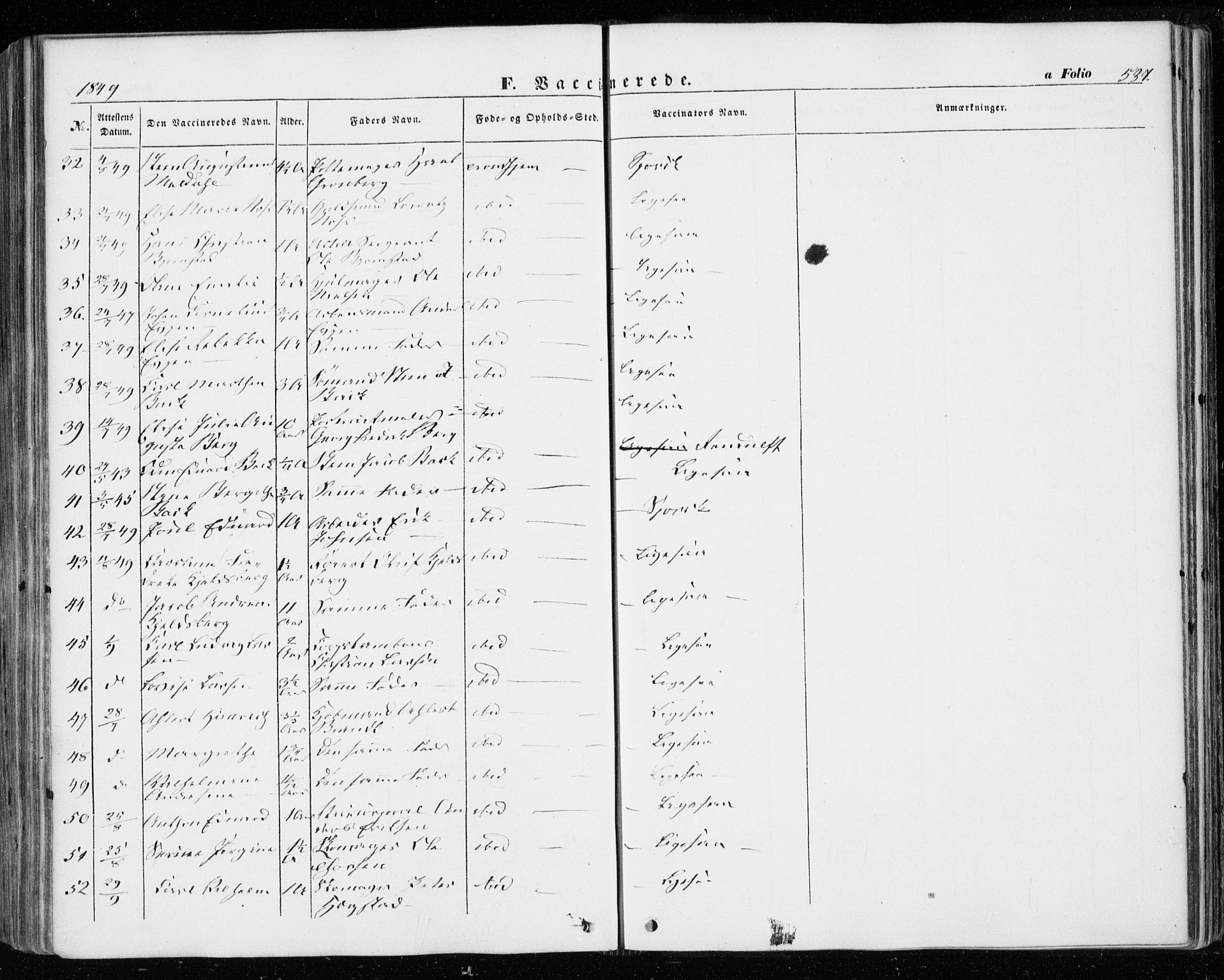 Ministerialprotokoller, klokkerbøker og fødselsregistre - Sør-Trøndelag, AV/SAT-A-1456/601/L0051: Parish register (official) no. 601A19, 1848-1857, p. 537