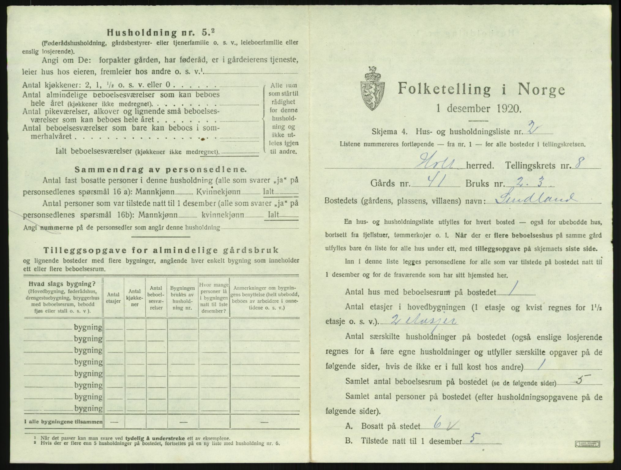 SAK, 1920 census for Holt, 1920, p. 728