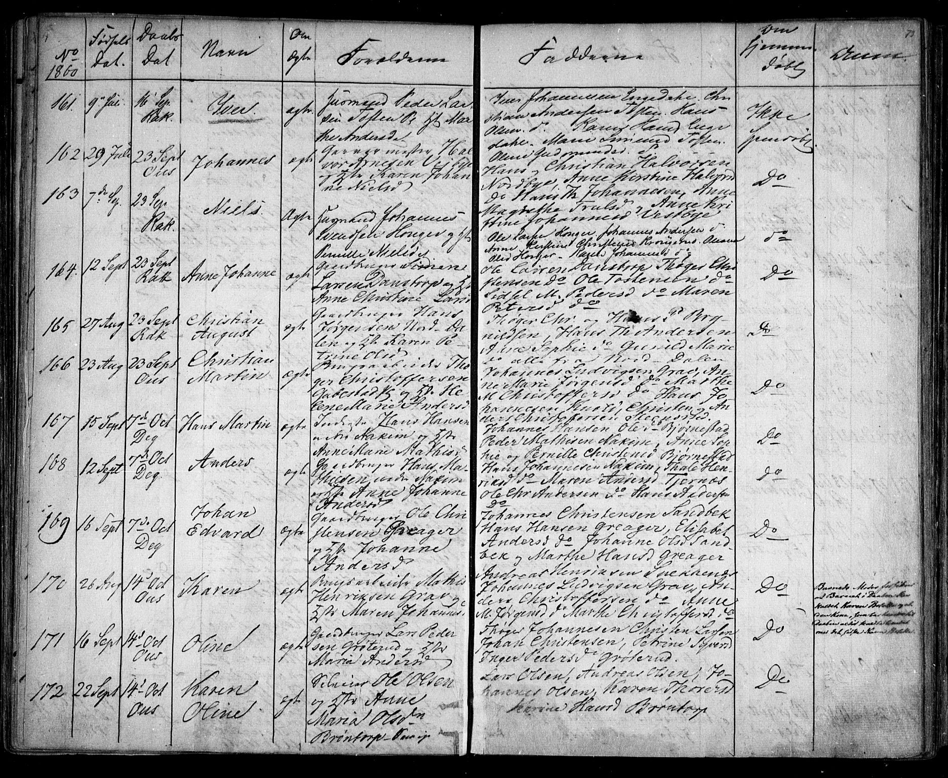 Rakkestad prestekontor Kirkebøker, AV/SAO-A-2008/F/Fa/L0010: Parish register (official) no. I 10, 1857-1861, p. 73