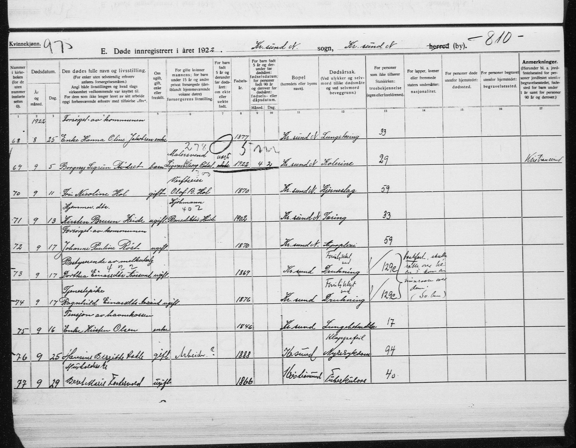 Ministerialprotokoller, klokkerbøker og fødselsregistre - Møre og Romsdal, AV/SAT-A-1454/572/L0863: Parish register (official) no. 572D07, 1917-1935