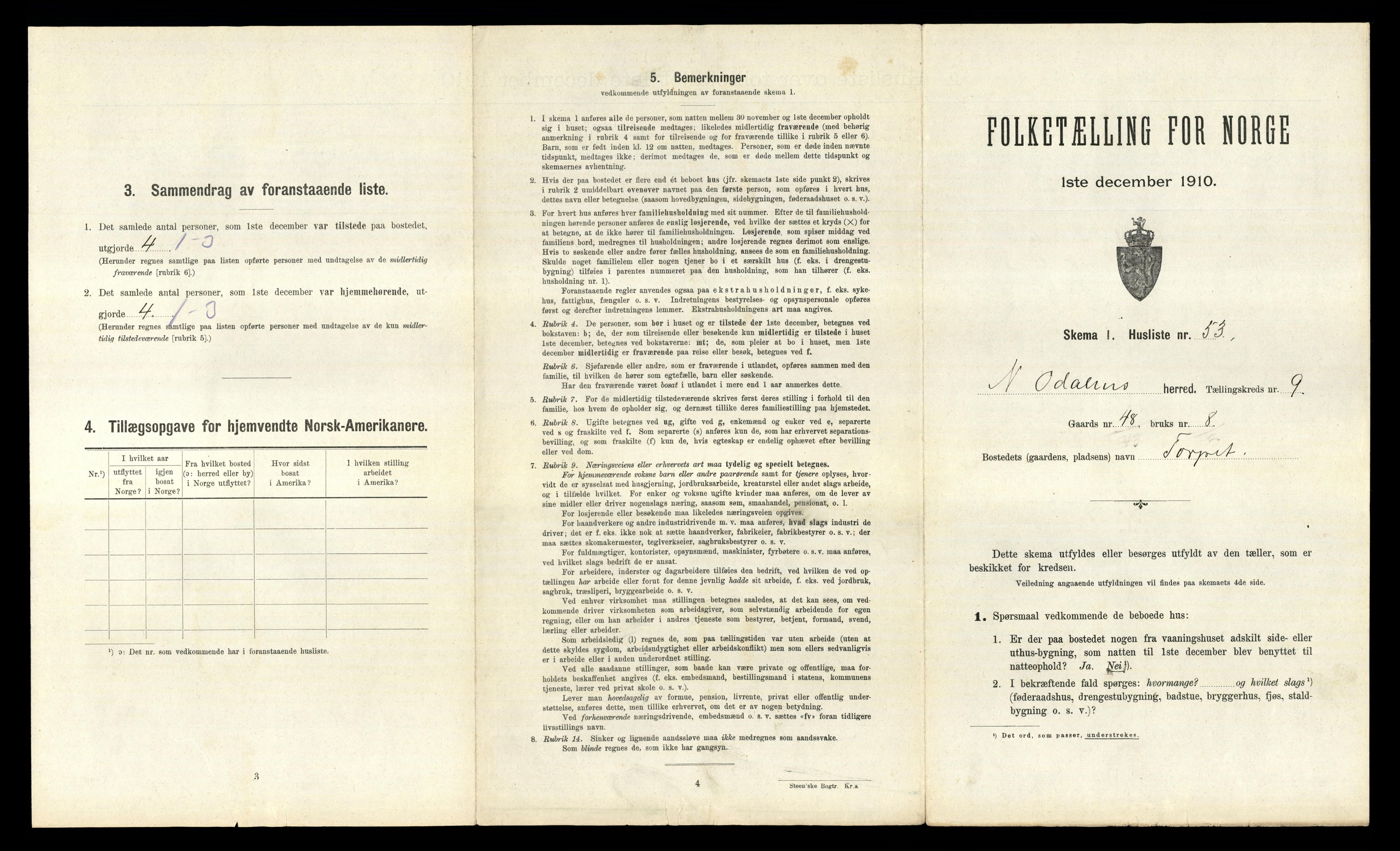 RA, 1910 census for Nord-Odal, 1910, p. 1095