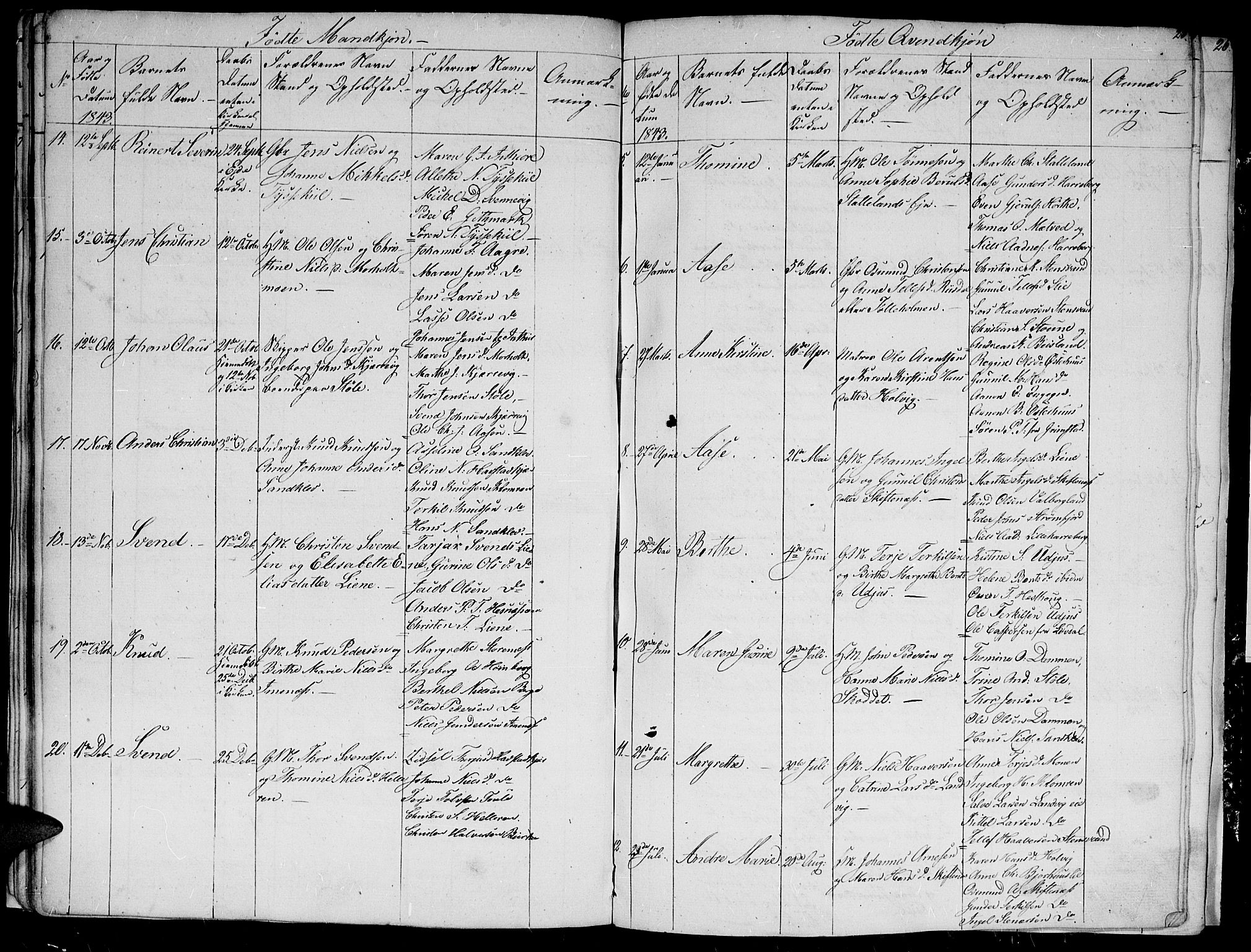 Hommedal sokneprestkontor, AV/SAK-1111-0023/F/Fb/Fbb/L0004: Parish register (copy) no. B 4, 1836-1849, p. 23