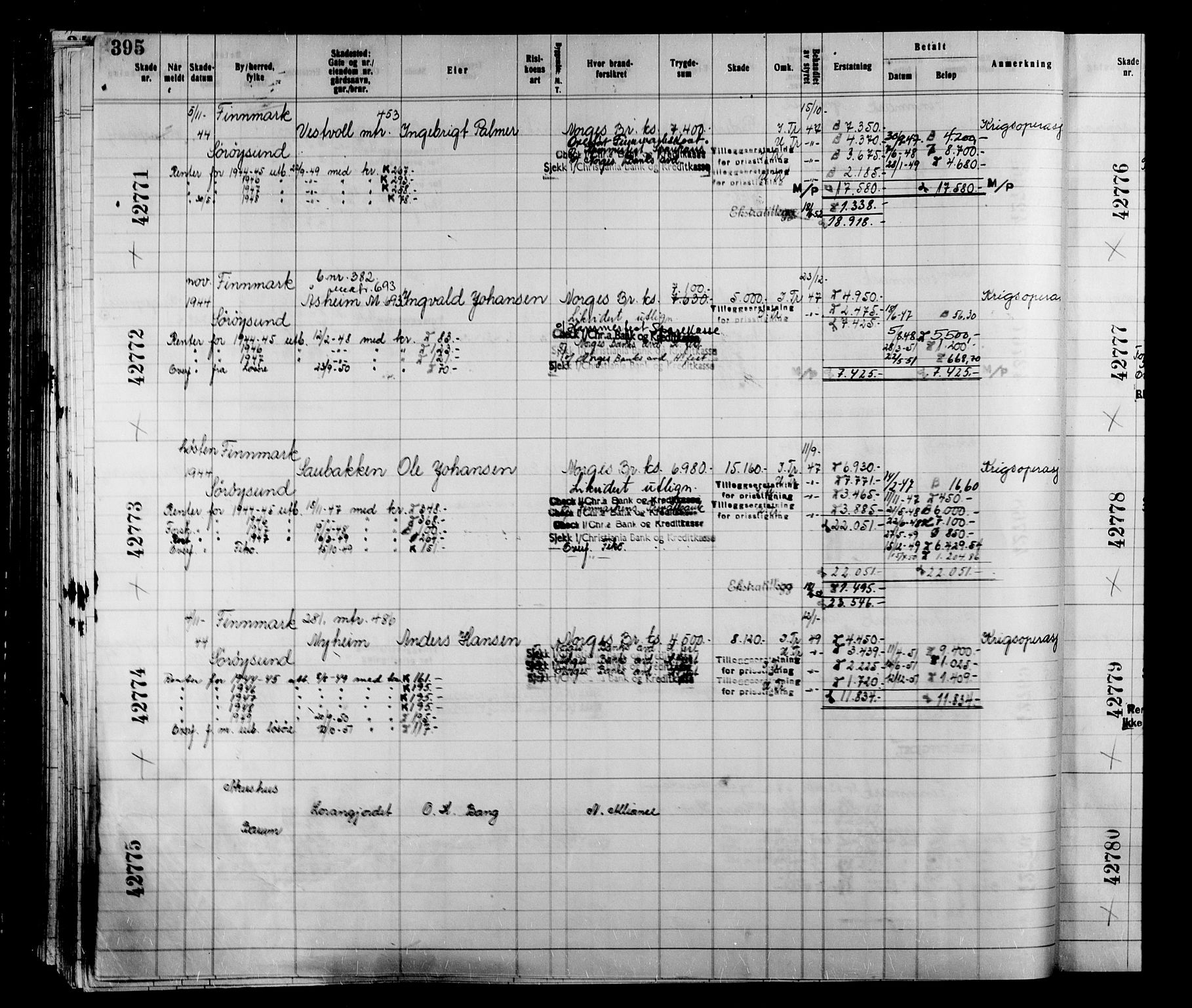 Krigsskadetrygdene for bygninger og løsøre, RA/S-1548/V/L0038: Bygning, branntrygdet., 1940-1945, p. 395