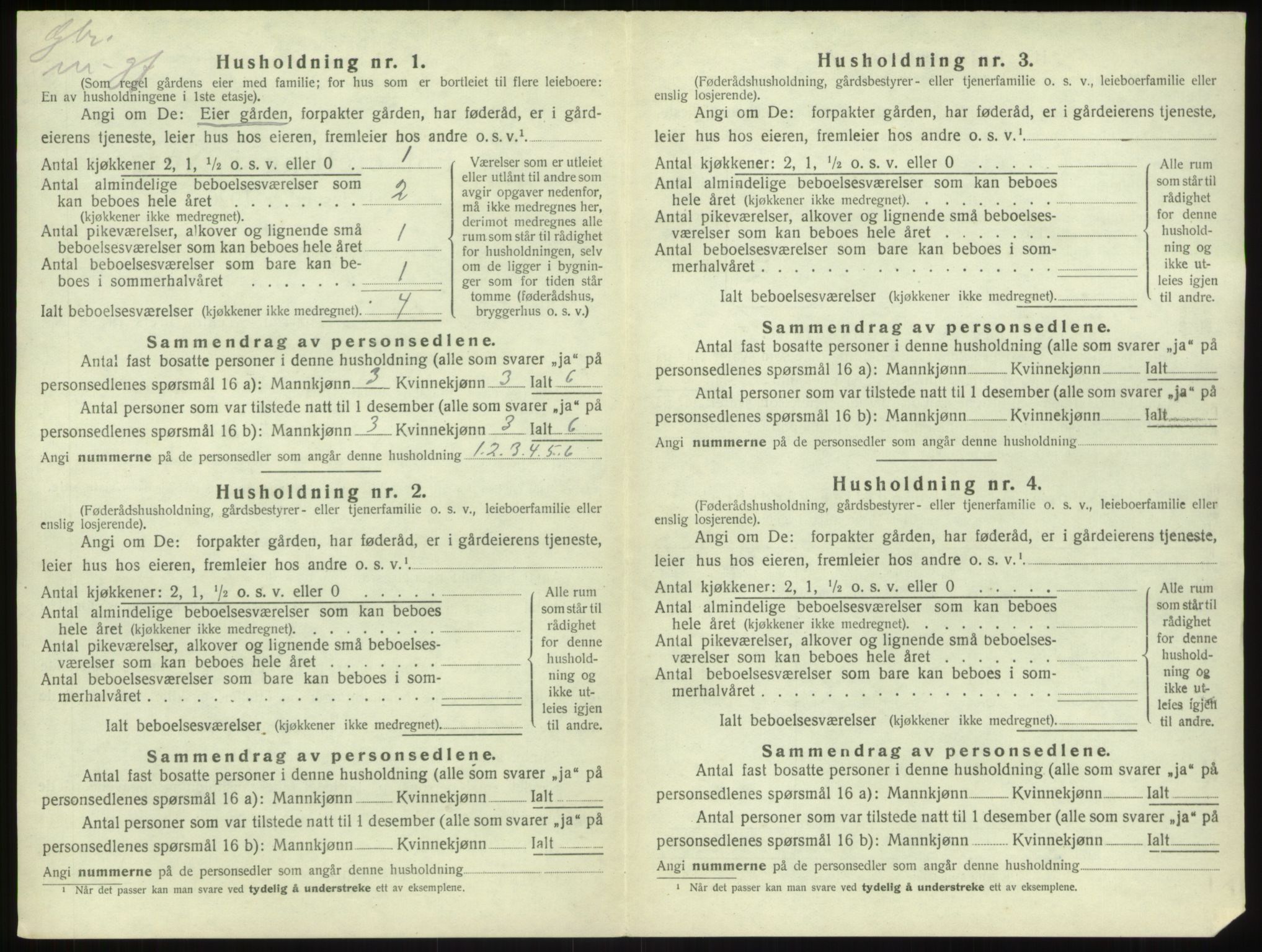 SAB, 1920 census for Sogndal, 1920, p. 714