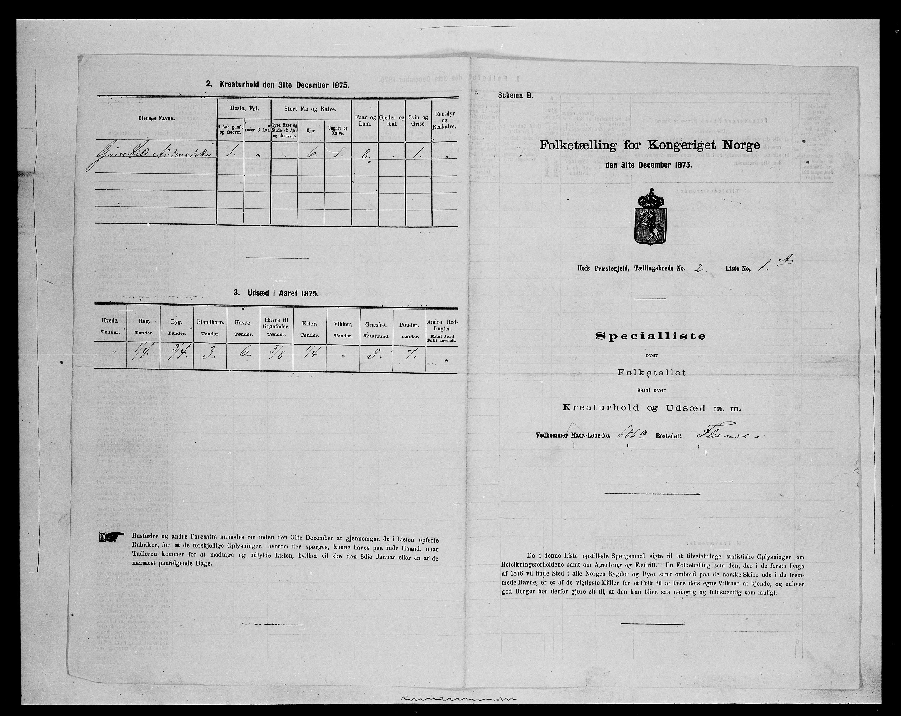 SAH, 1875 census for 0424P Hof, 1875, p. 236