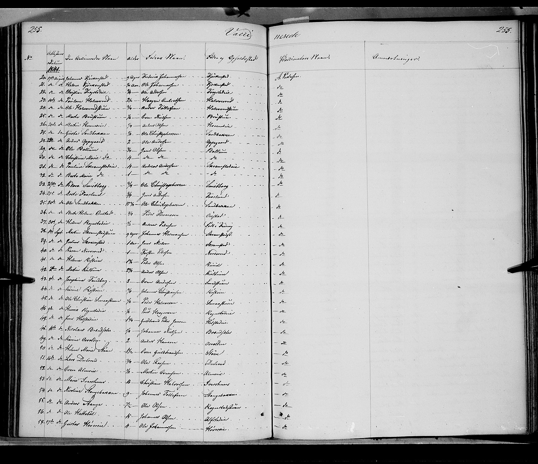 Østre Toten prestekontor, SAH/PREST-104/H/Ha/Haa/L0002: Parish register (official) no. 2, 1840-1847, p. 255