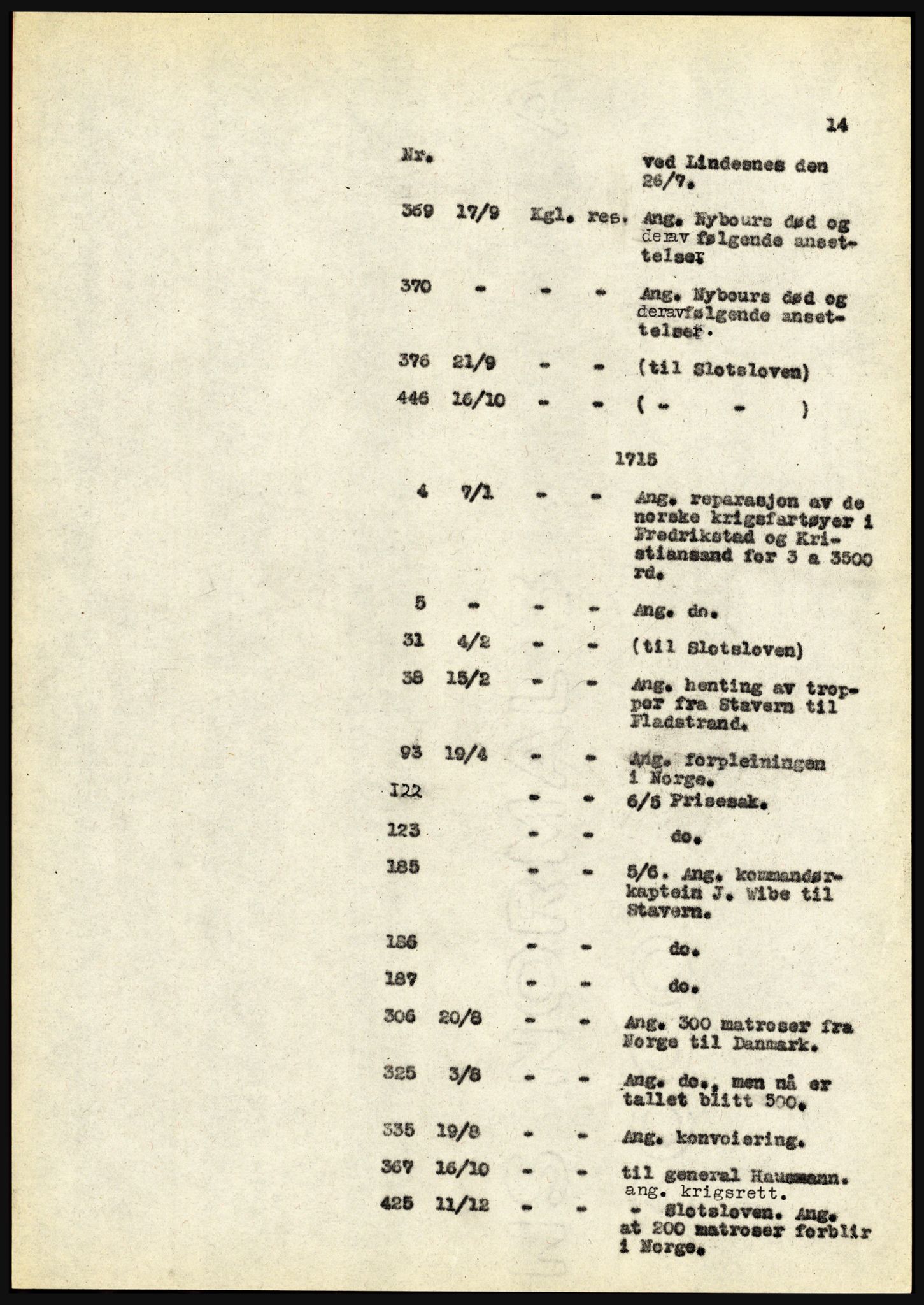Riksarkivet, Seksjon for eldre arkiv og spesialsamlinger, AV/RA-EA-6797/H/Ha, 1953, p. 14