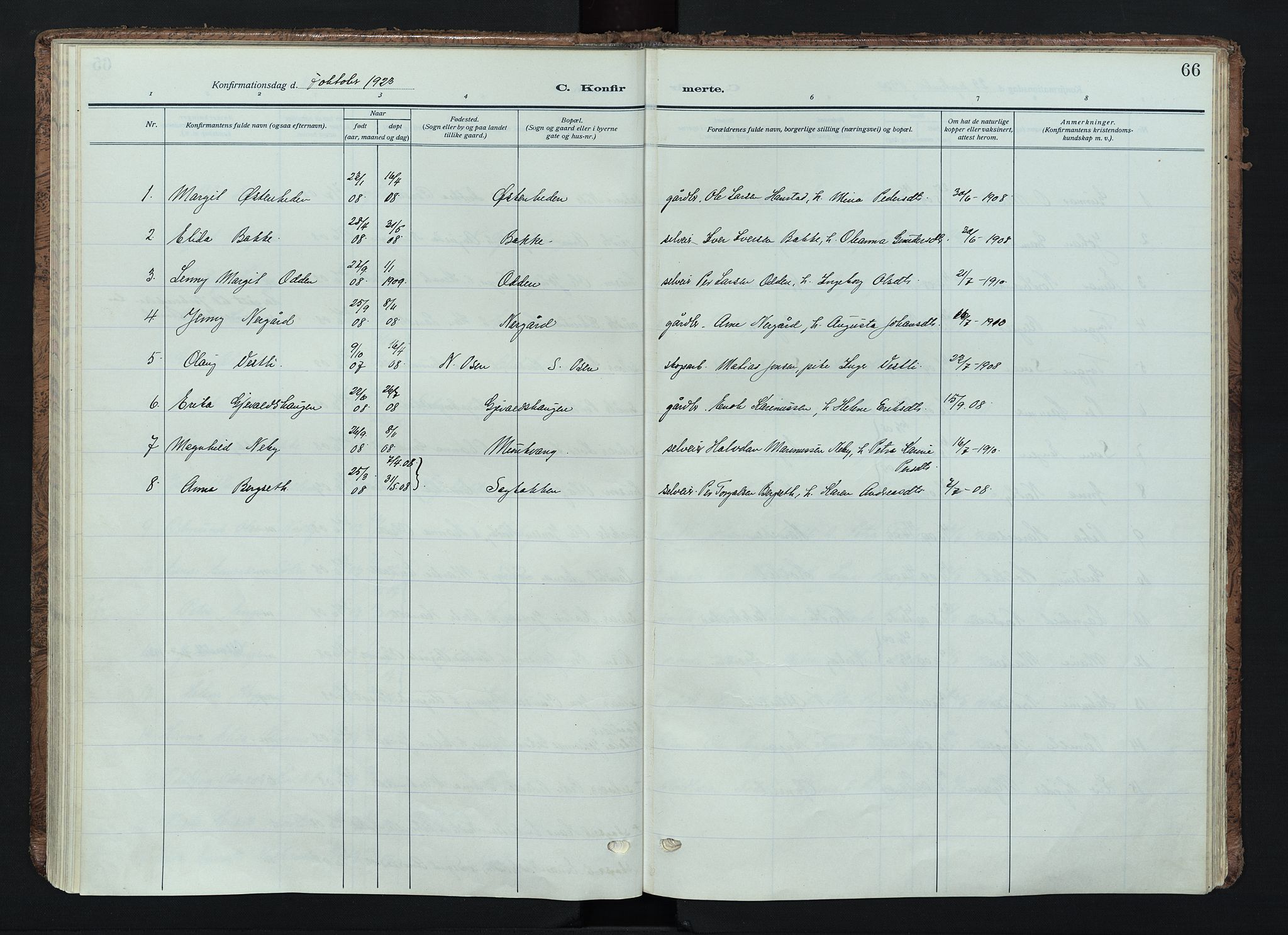 Trysil prestekontor, AV/SAH-PREST-046/H/Ha/Haa/L0016: Parish register (official) no. 16, 1913-1946, p. 66