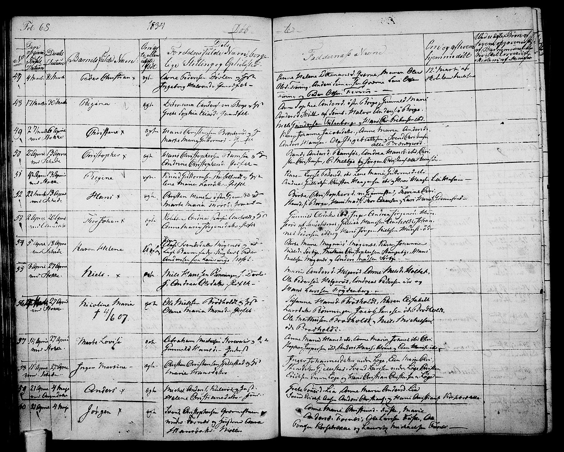 Stokke kirkebøker, AV/SAKO-A-320/F/Fa/L0006: Parish register (official) no. I 6, 1826-1843, p. 68