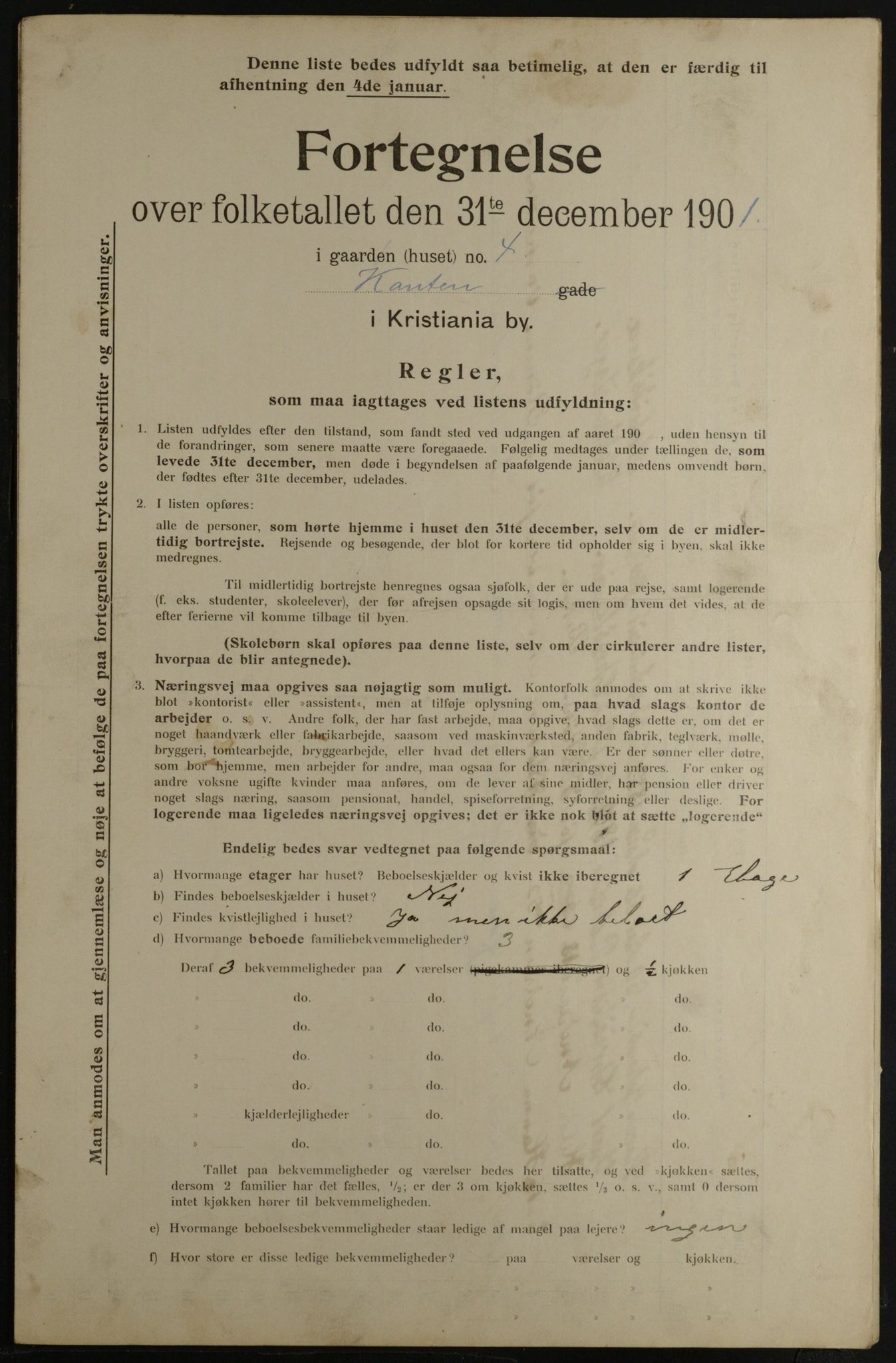 OBA, Municipal Census 1901 for Kristiania, 1901, p. 7519