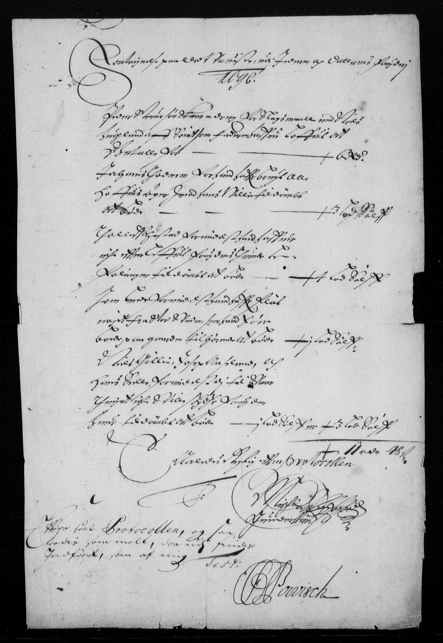 Rentekammeret inntil 1814, Reviderte regnskaper, Fogderegnskap, AV/RA-EA-4092/R46/L2728: Fogderegnskap Jæren og Dalane, 1694-1696, p. 407
