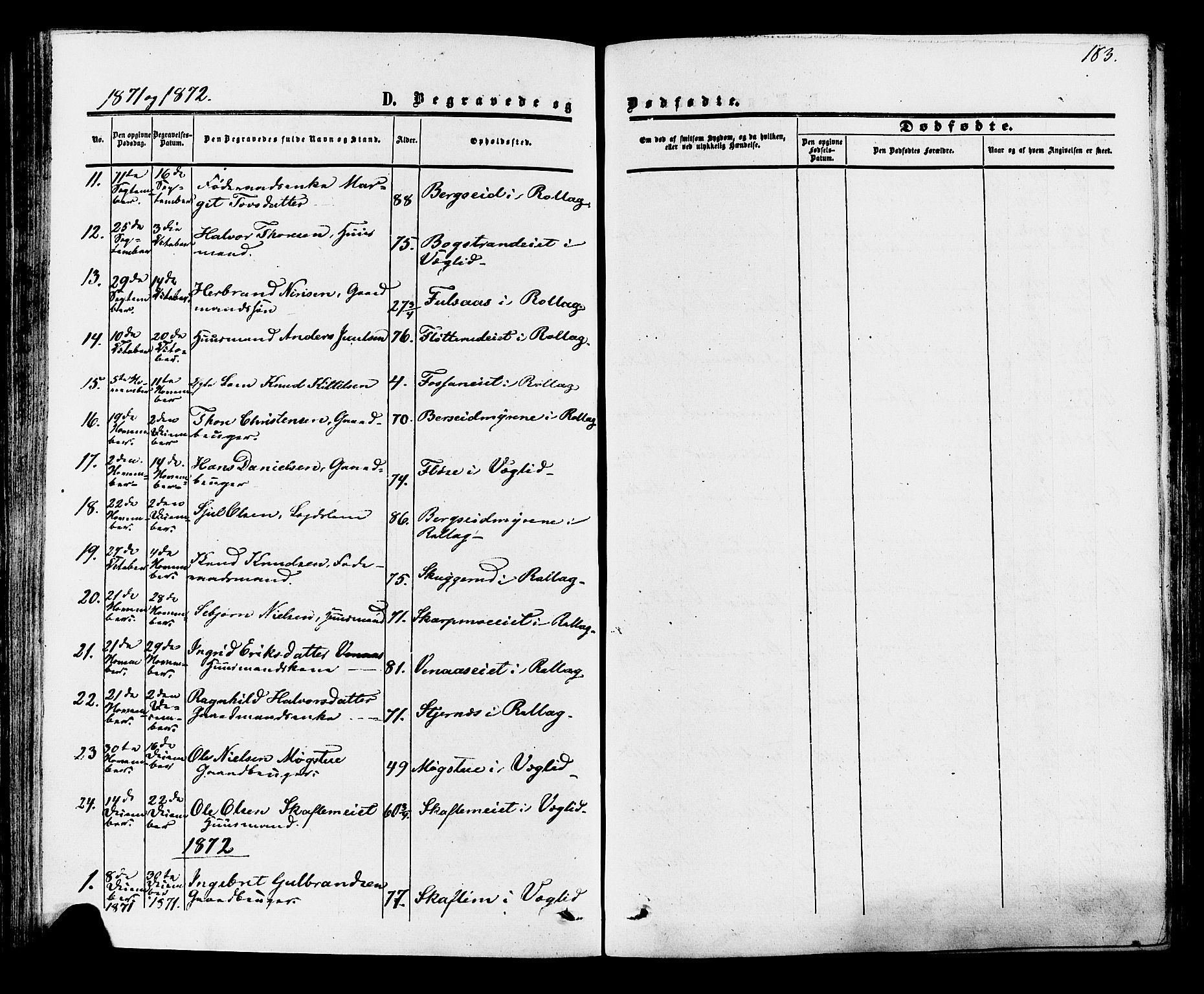 Rollag kirkebøker, SAKO/A-240/F/Fa/L0009: Parish register (official) no. I 9, 1860-1874, p. 183
