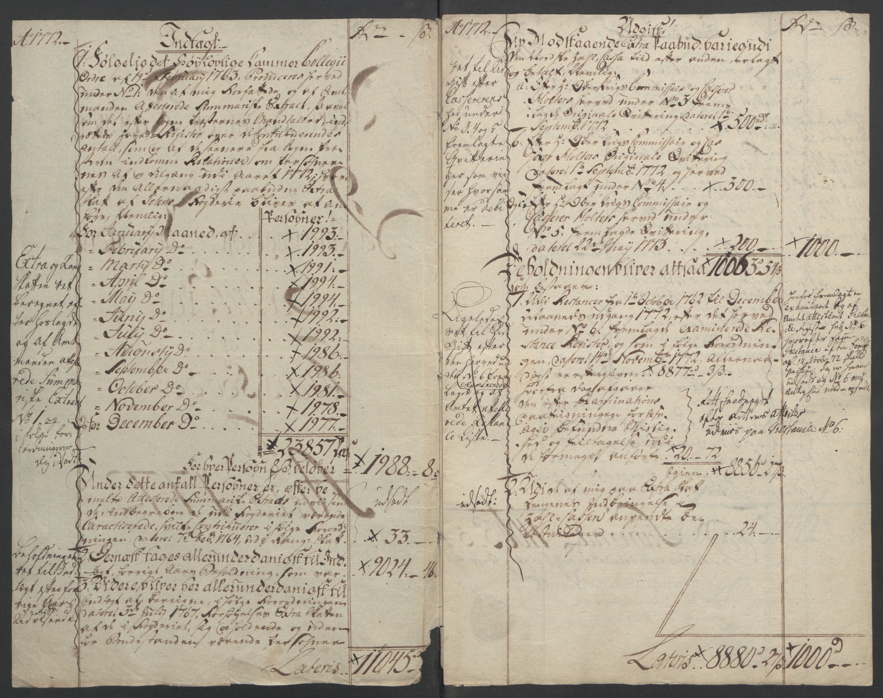 Rentekammeret inntil 1814, Reviderte regnskaper, Fogderegnskap, AV/RA-EA-4092/R19/L1399: Fogderegnskap Toten, Hadeland og Vardal, 1762-1783, p. 238