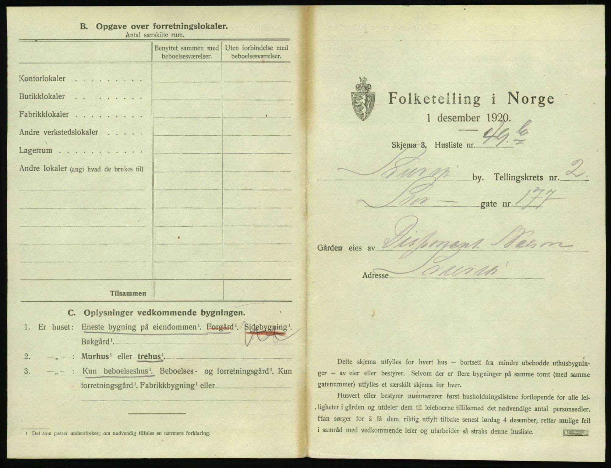 SAKO, 1920 census for Svelvik, 1920, p. 373