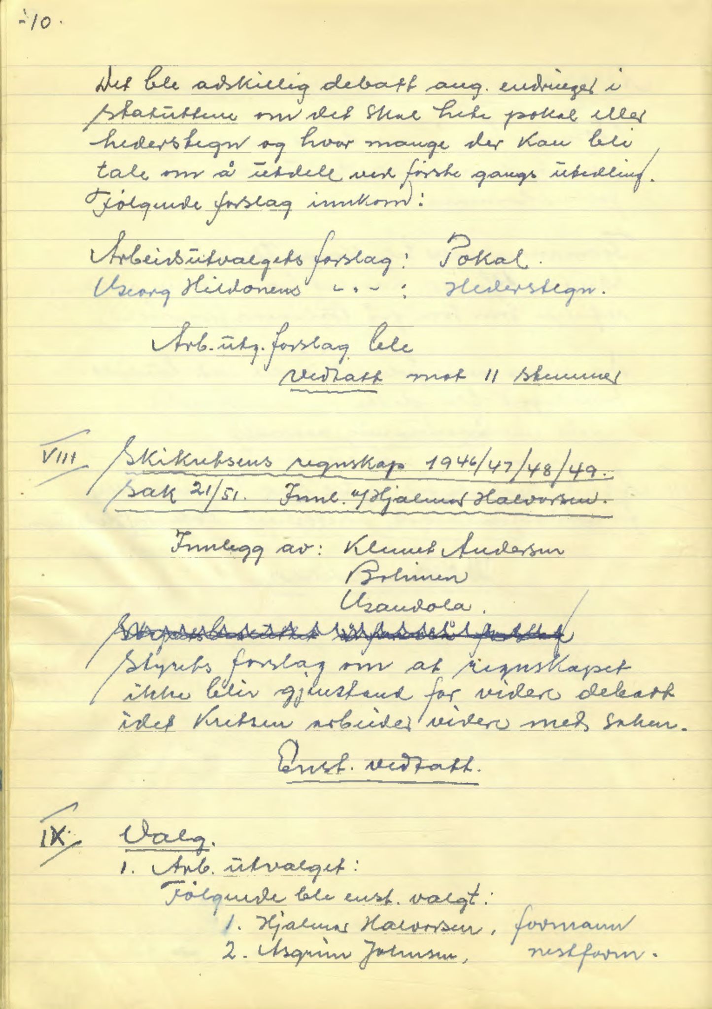 Aust-Finnmark Idrettskrets , FMFB/A-1041/A/L0002: Møteprotokoll for  styre, ting og arbeidsutvalg, 1951-1954, p. 13