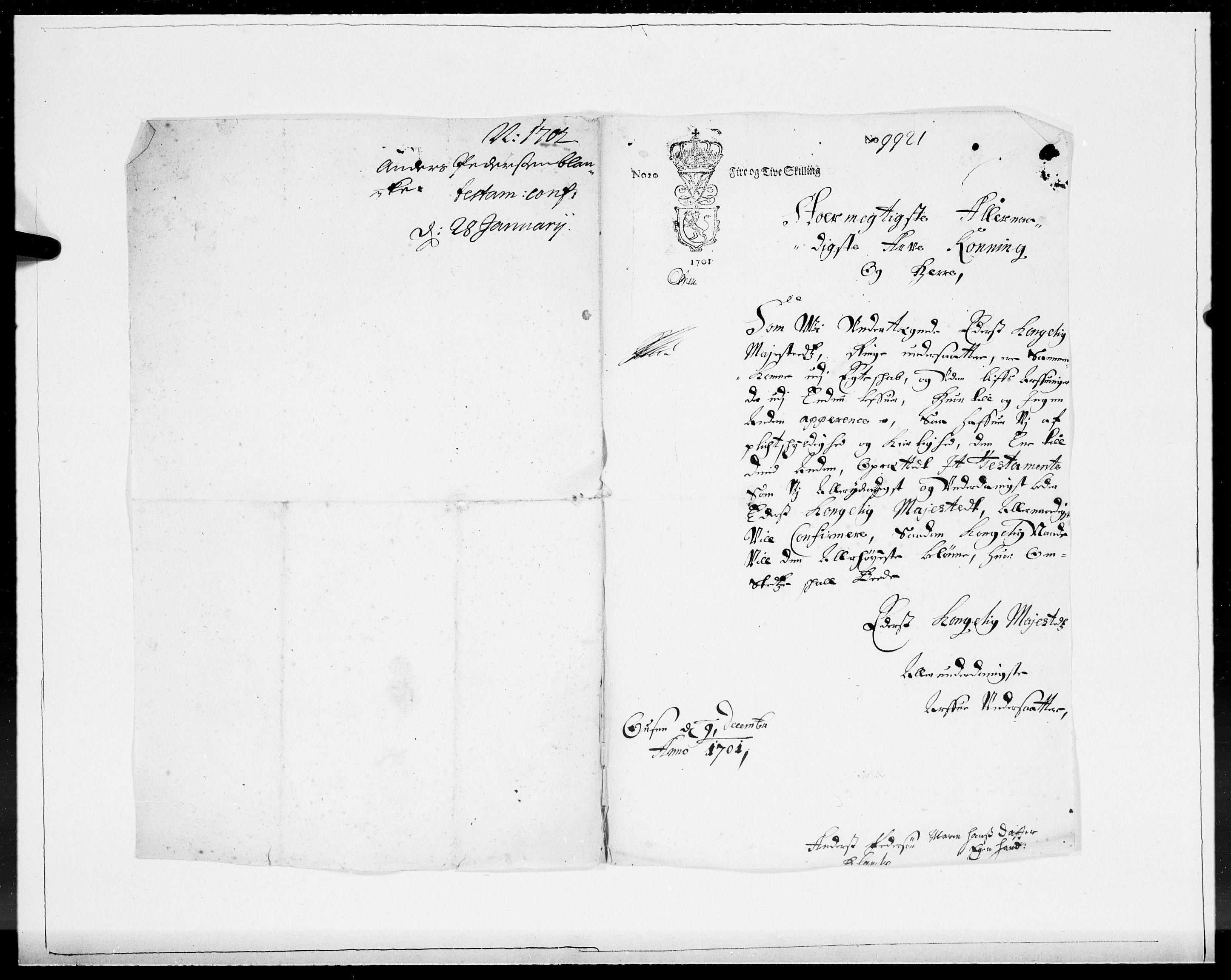 Danske Kanselli 1572-1799, AV/RA-EA-3023/F/Fc/Fcc/Fcca/L0053: Norske innlegg 1572-1799, 1702, p. 3