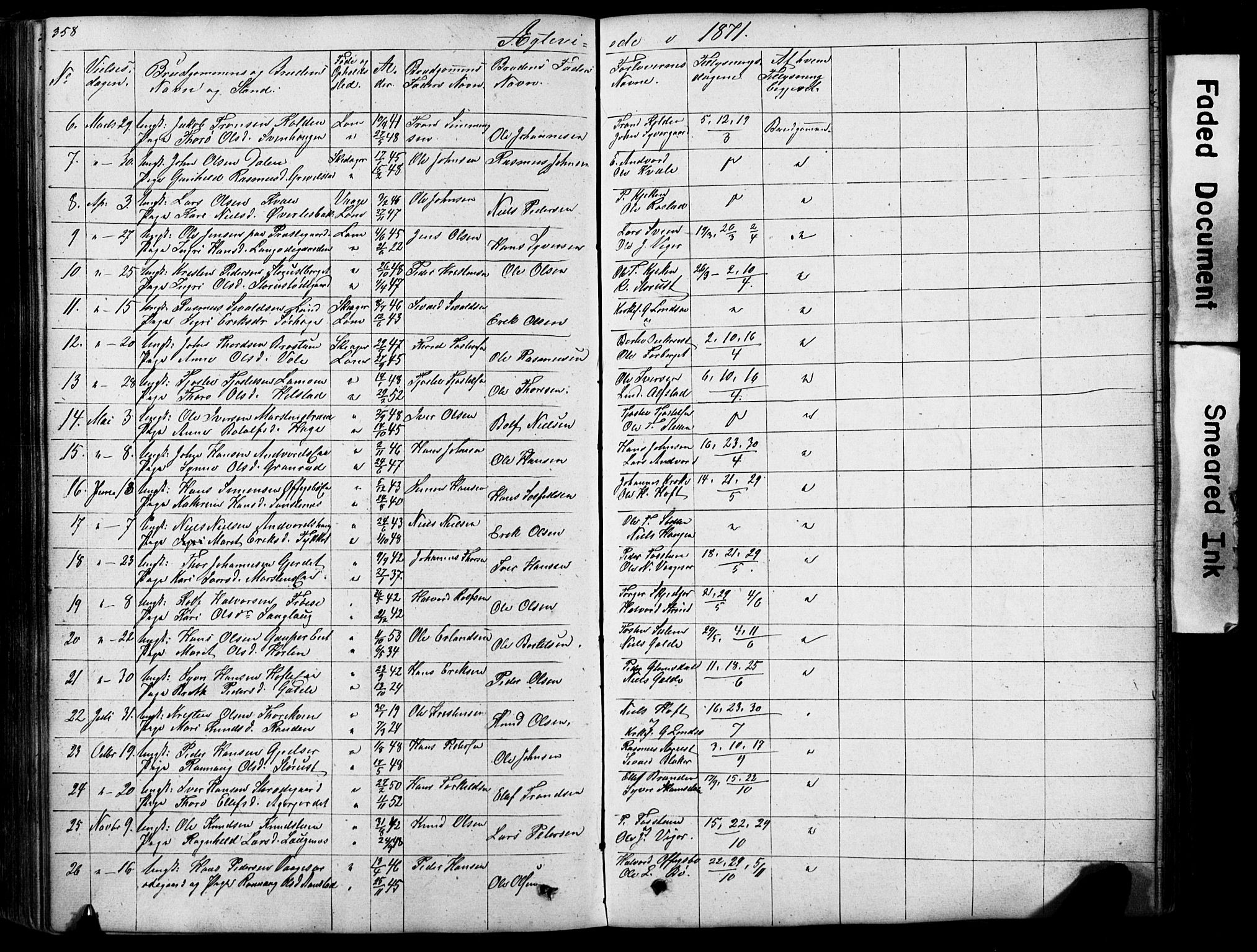 Lom prestekontor, SAH/PREST-070/L/L0012: Parish register (copy) no. 12, 1845-1873, p. 358-359