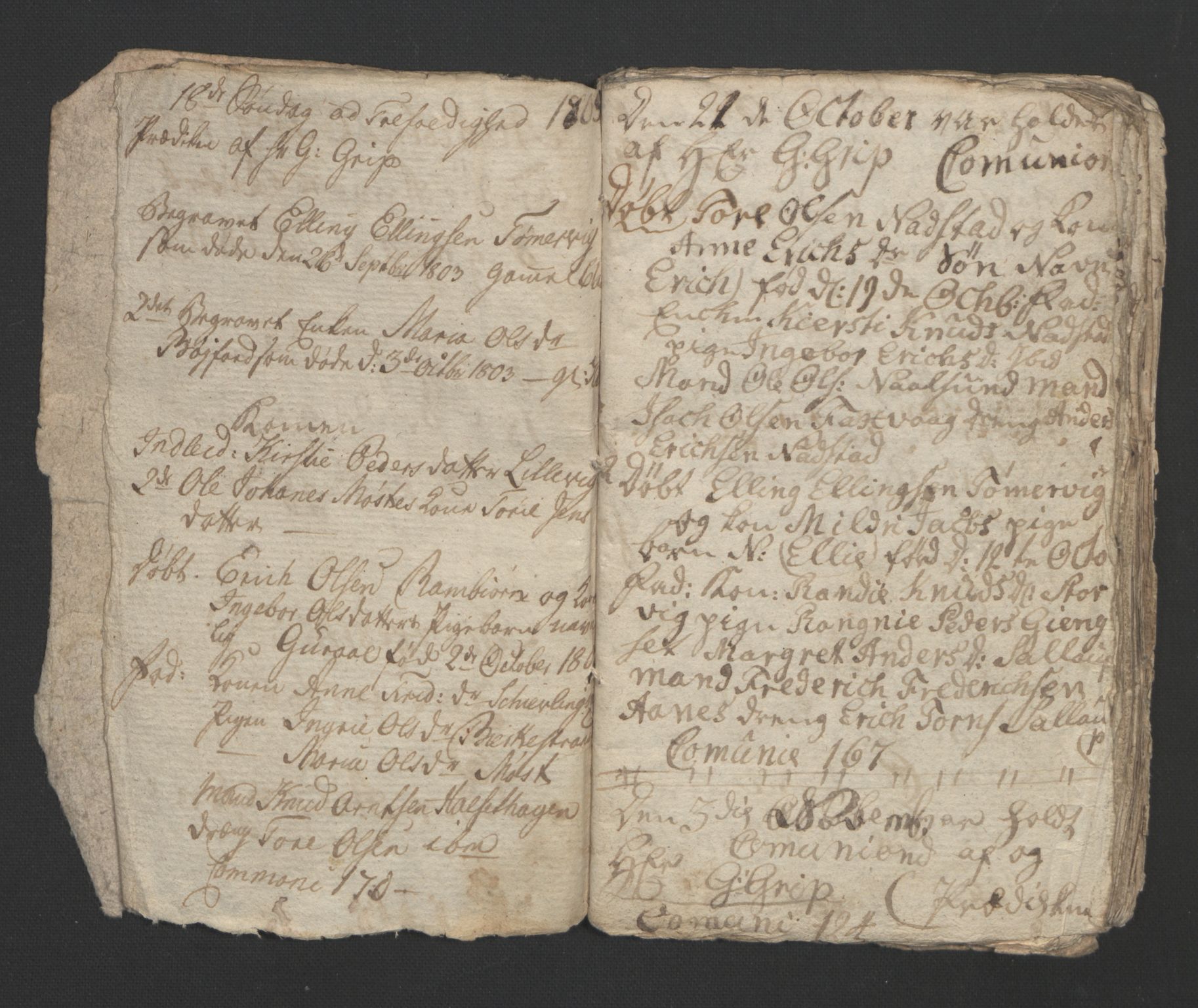 Ministerialprotokoller, klokkerbøker og fødselsregistre - Møre og Romsdal, AV/SAT-A-1454/573/L0874: Parish register (copy) no. 573C02, 1803-1811