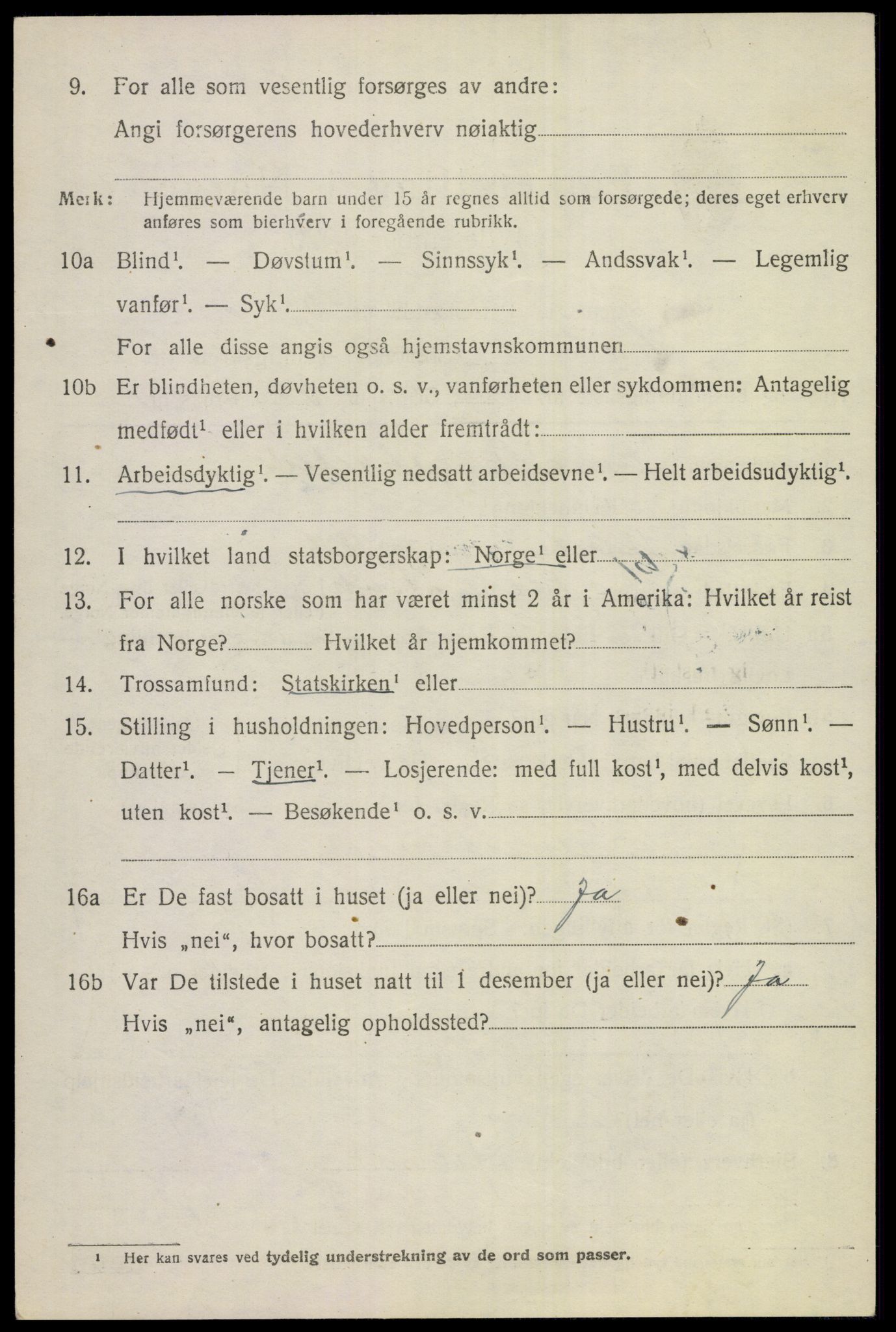 SAKO, 1920 census for Hole, 1920, p. 3358