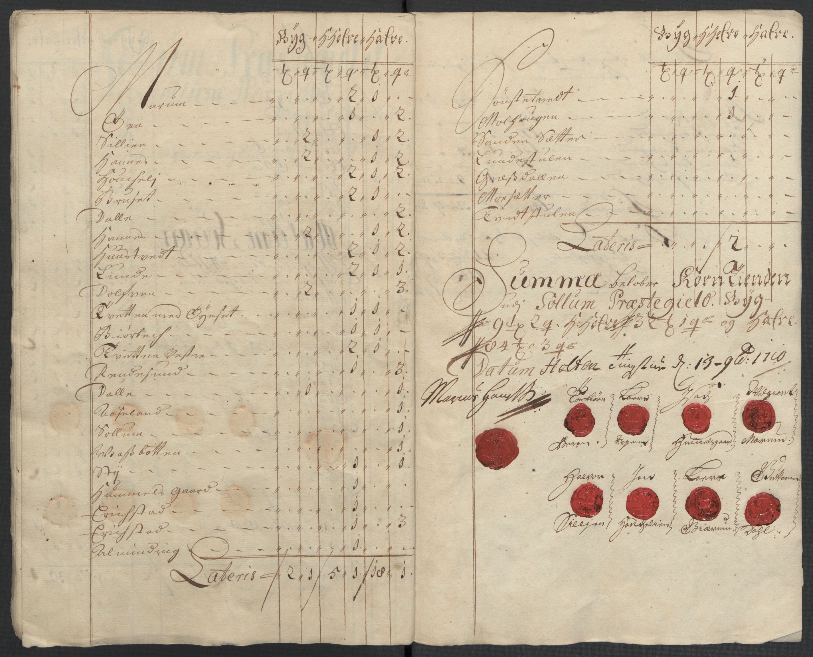 Rentekammeret inntil 1814, Reviderte regnskaper, Fogderegnskap, AV/RA-EA-4092/R36/L2119: Fogderegnskap Øvre og Nedre Telemark og Bamble, 1710, p. 39