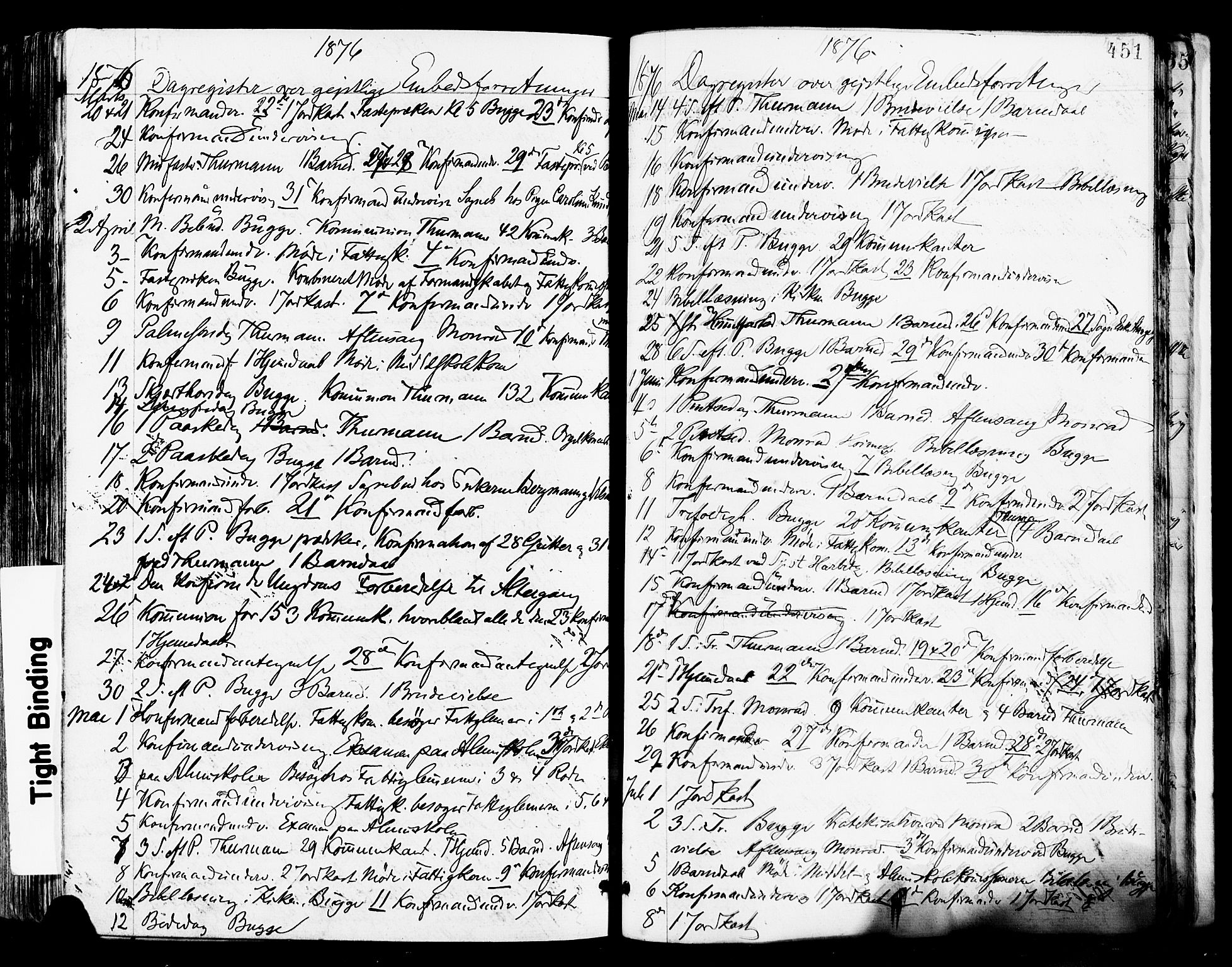 Tønsberg kirkebøker, SAKO/A-330/F/Fa/L0010: Parish register (official) no. I 10, 1874-1880, p. 451