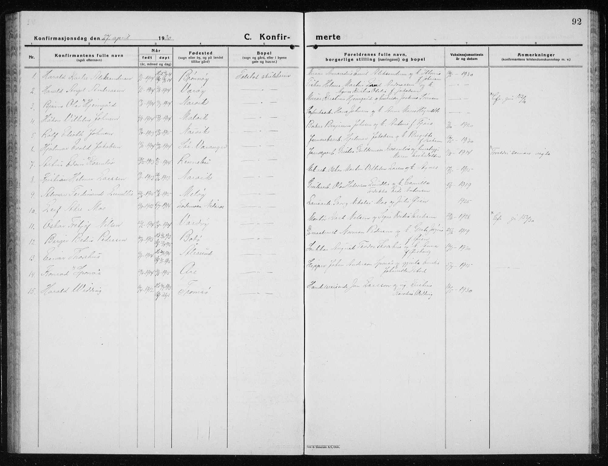 Ministerialprotokoller, klokkerbøker og fødselsregistre - Nord-Trøndelag, SAT/A-1458/719/L0180: Parish register (copy) no. 719C01, 1878-1940, p. 92