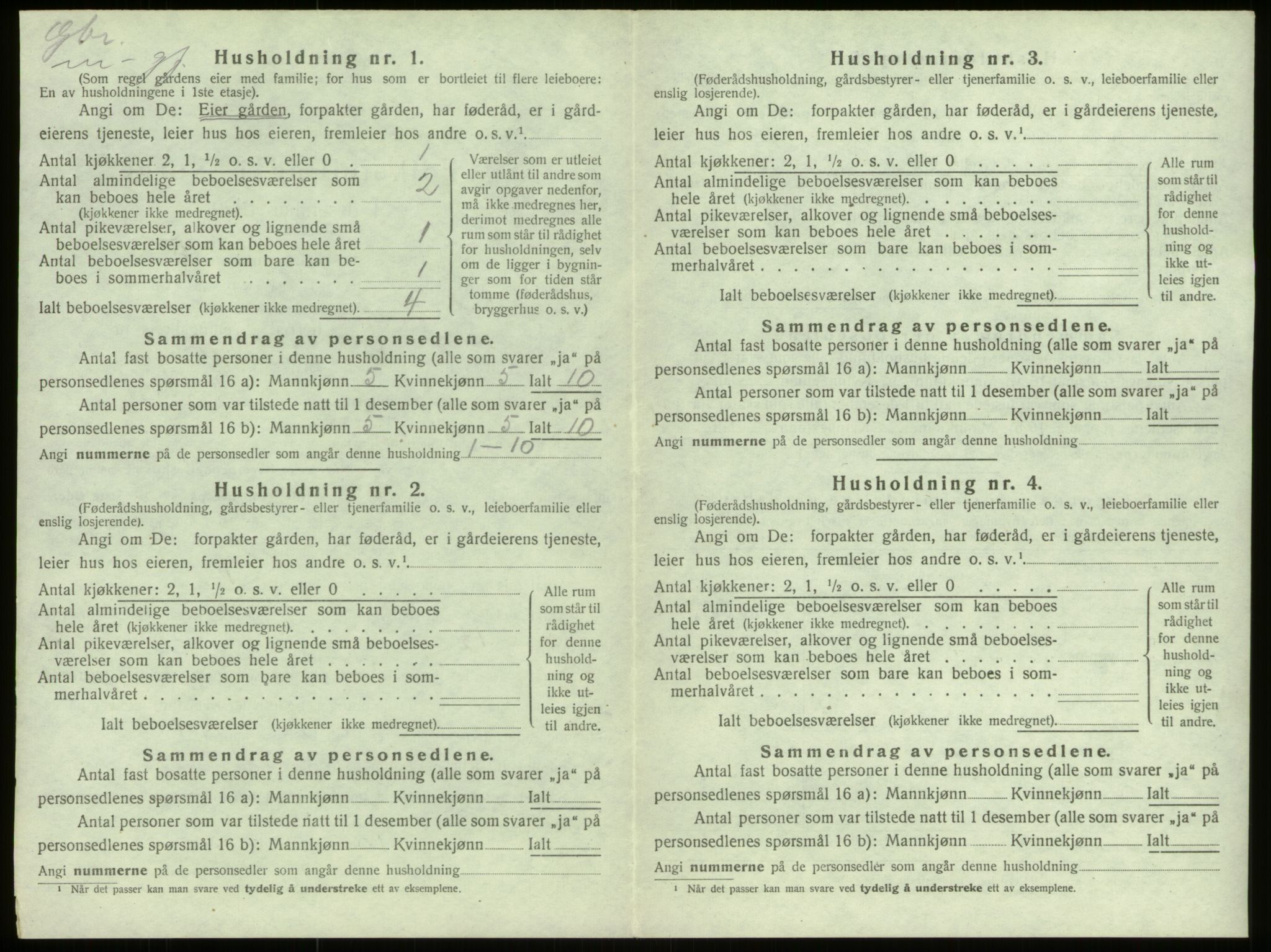 SAB, 1920 census for Davik, 1920, p. 208