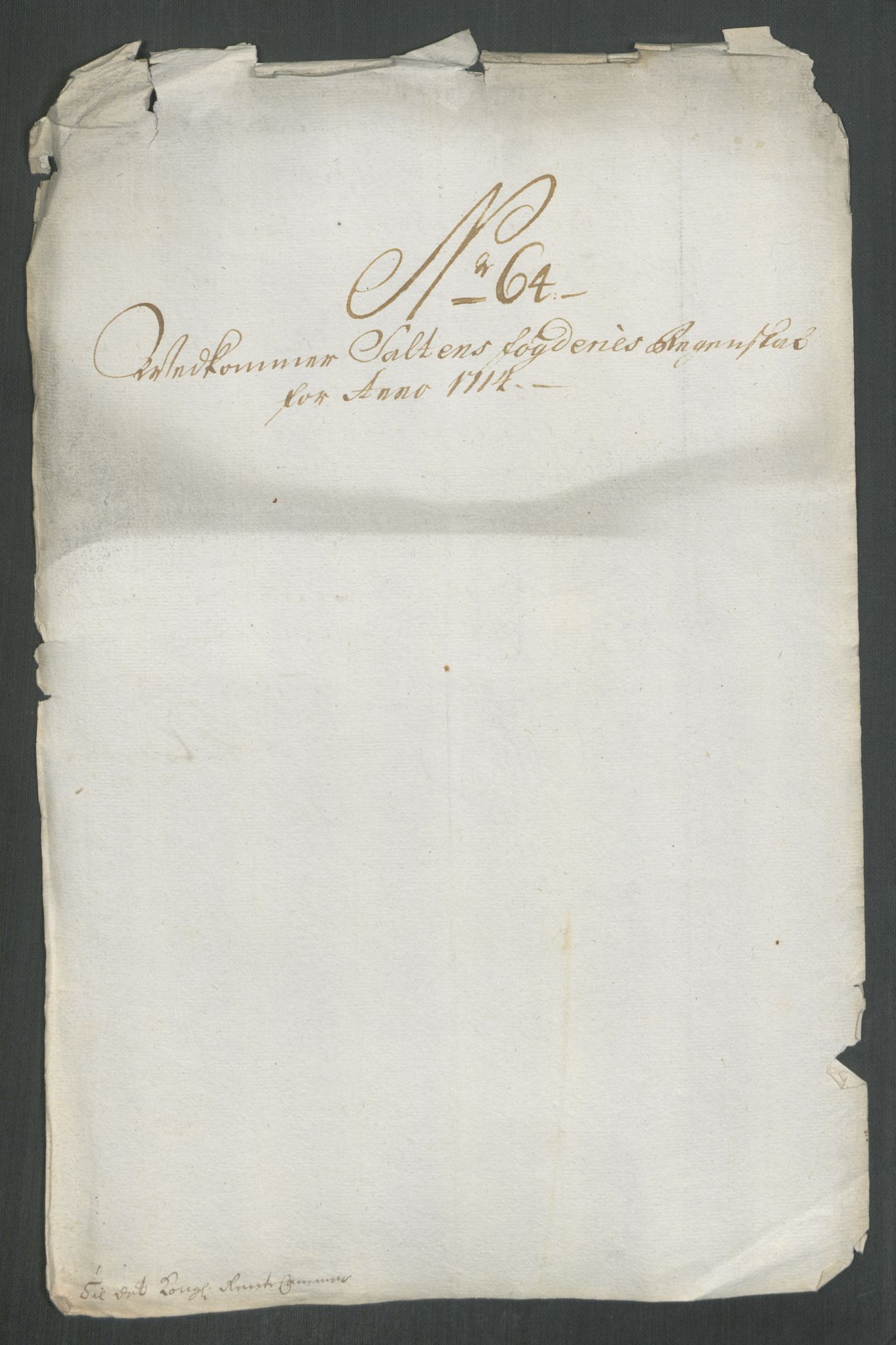 Rentekammeret inntil 1814, Reviderte regnskaper, Fogderegnskap, RA/EA-4092/R66/L4584: Fogderegnskap Salten, 1714, p. 344
