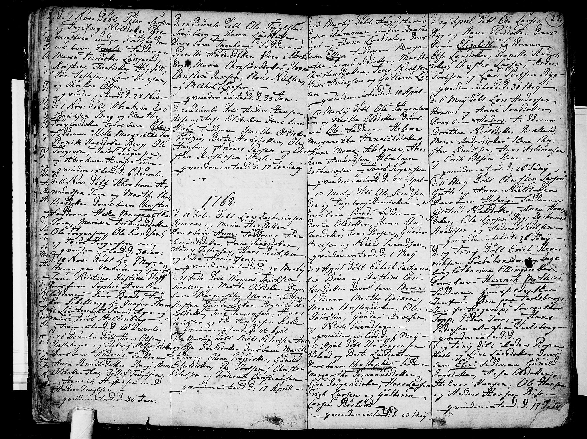Sem kirkebøker, SAKO/A-5/F/Fa/L0002: Parish register (official) no. I 2, 1764-1798, p. 23