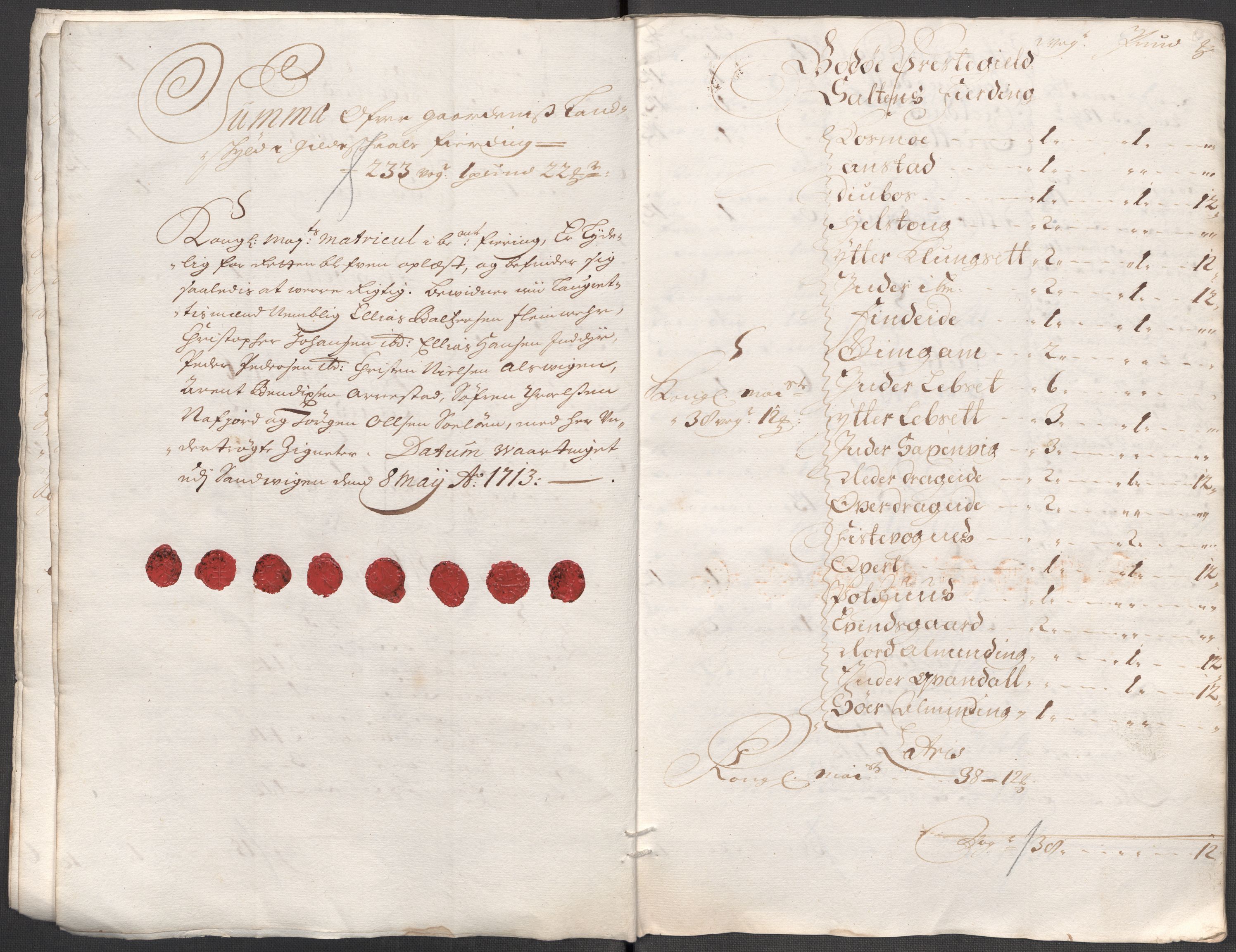 Rentekammeret inntil 1814, Reviderte regnskaper, Fogderegnskap, RA/EA-4092/R66/L4583: Fogderegnskap Salten, 1713, p. 27