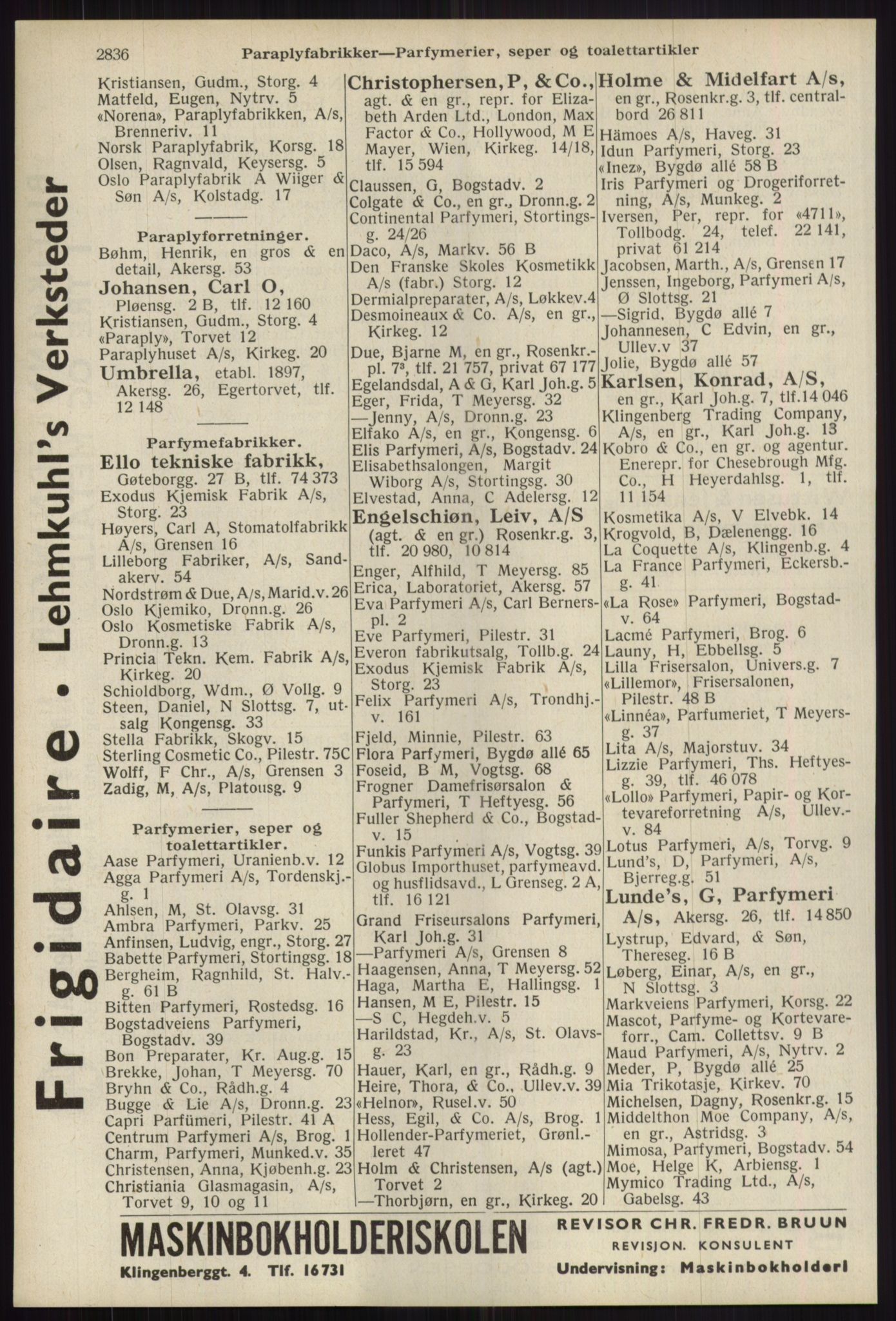 Kristiania/Oslo adressebok, PUBL/-, 1939, p. 2836