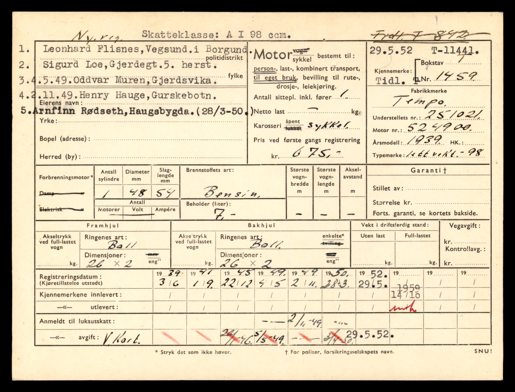 Møre og Romsdal vegkontor - Ålesund trafikkstasjon, AV/SAT-A-4099/F/Fe/L0029: Registreringskort for kjøretøy T 11430 - T 11619, 1927-1998, p. 201