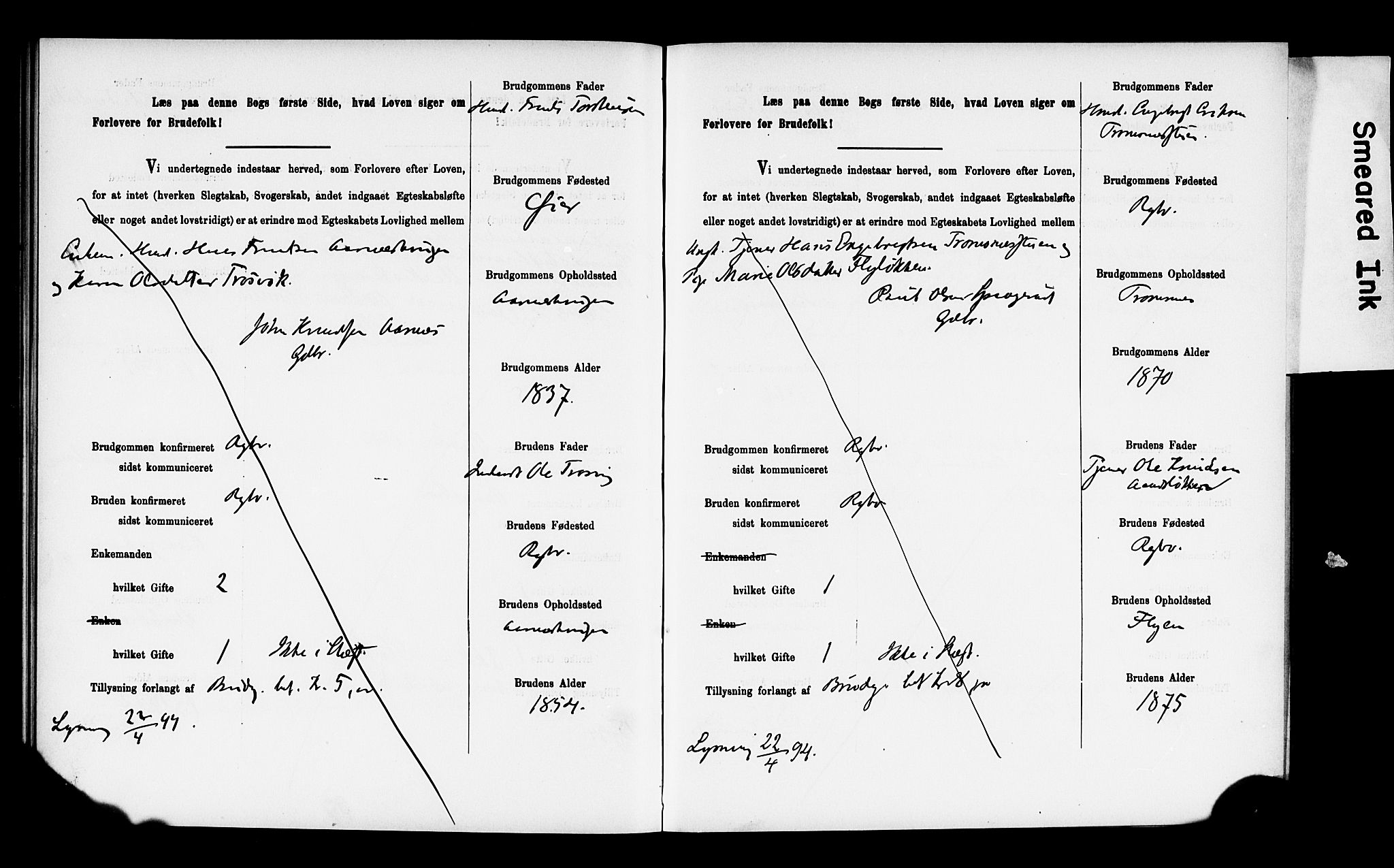 Ringebu prestekontor, AV/SAH-PREST-082/I/Ie: Banns register no. 2, 1886-1894