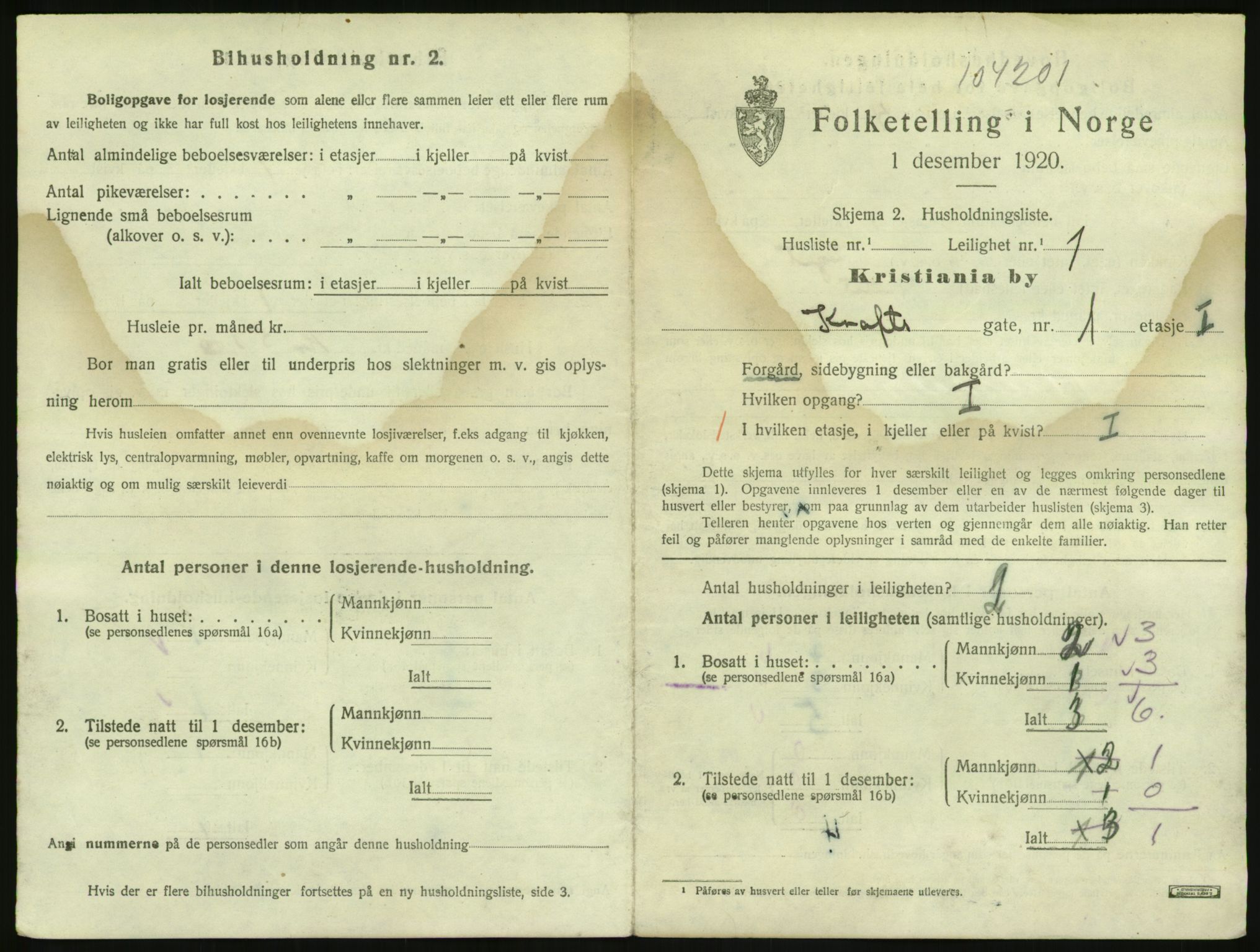 SAO, 1920 census for Kristiania, 1920, p. 55526