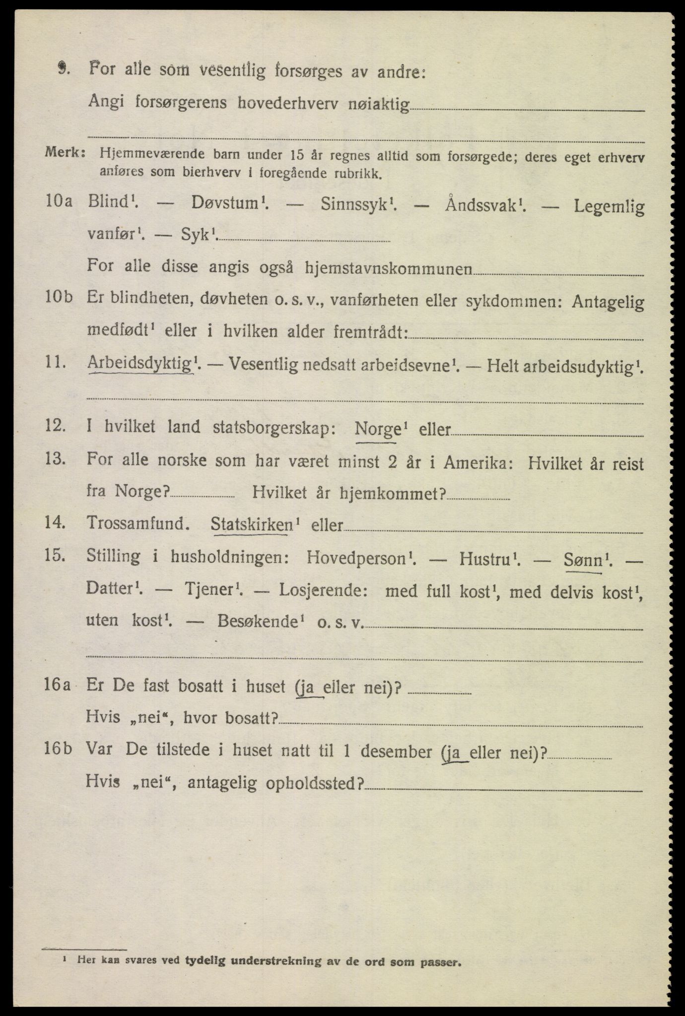 SAK, 1920 census for Grindheim, 1920, p. 916