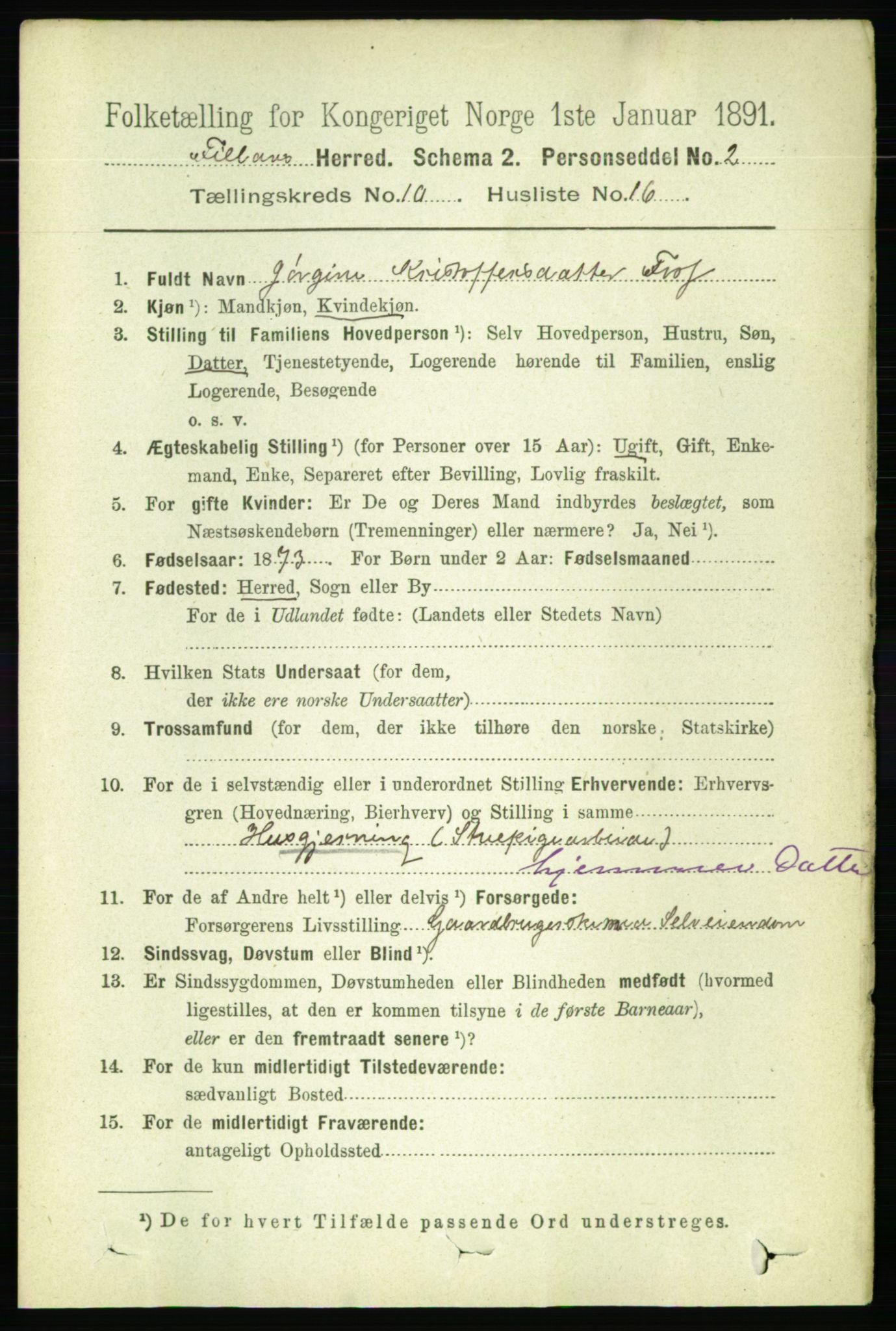 RA, 1891 census for 1616 Fillan, 1891, p. 2752