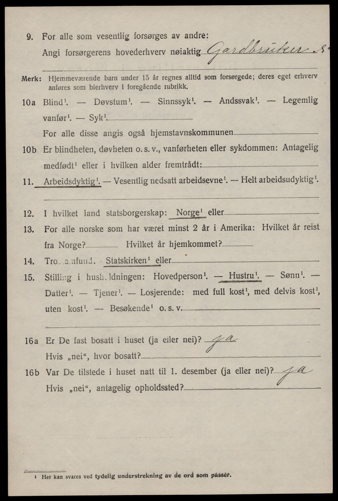 SAKO, 1920 census for Hjartdal, 1920, p. 2523