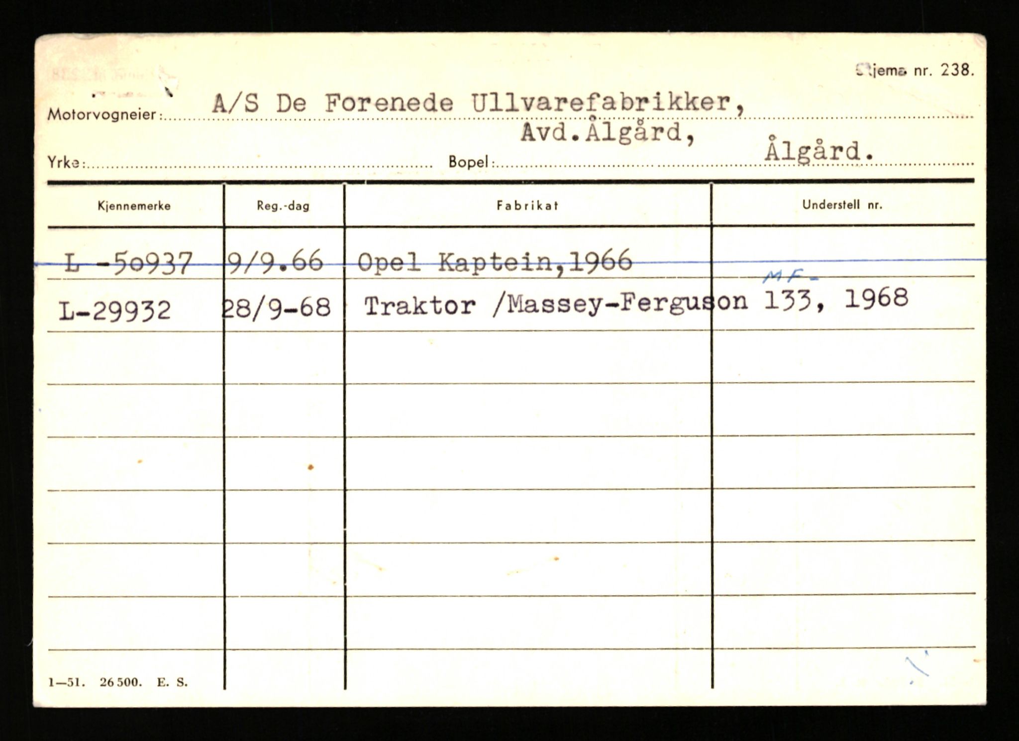 Stavanger trafikkstasjon, AV/SAST-A-101942/0/H/L0006: Dalva - Egersund, 1930-1971, p. 341