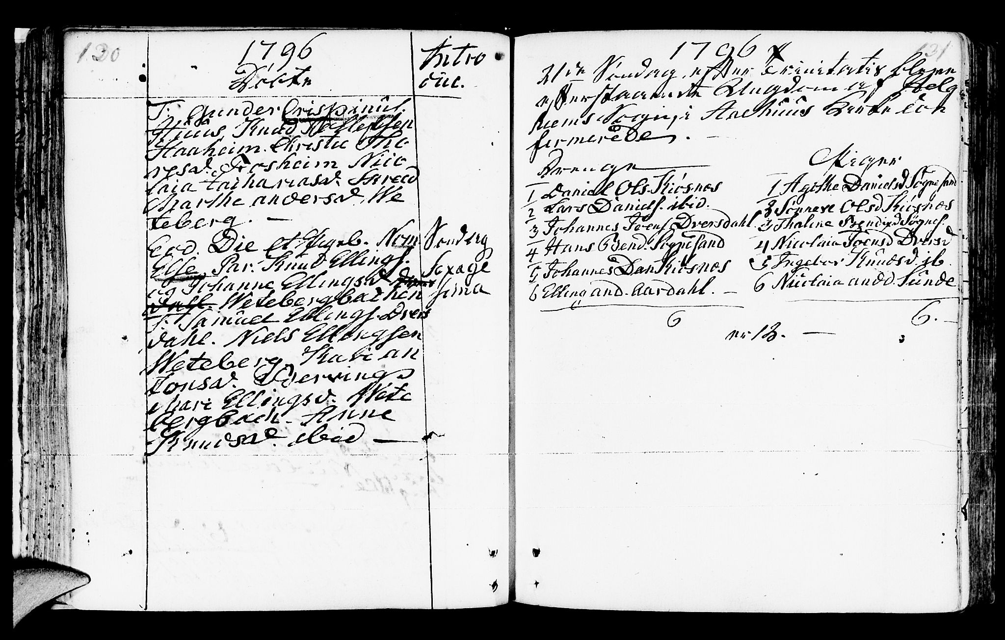 Jølster sokneprestembete, AV/SAB-A-80701/H/Haa/Haaa/L0006: Parish register (official) no. A 6, 1790-1821, p. 130-131