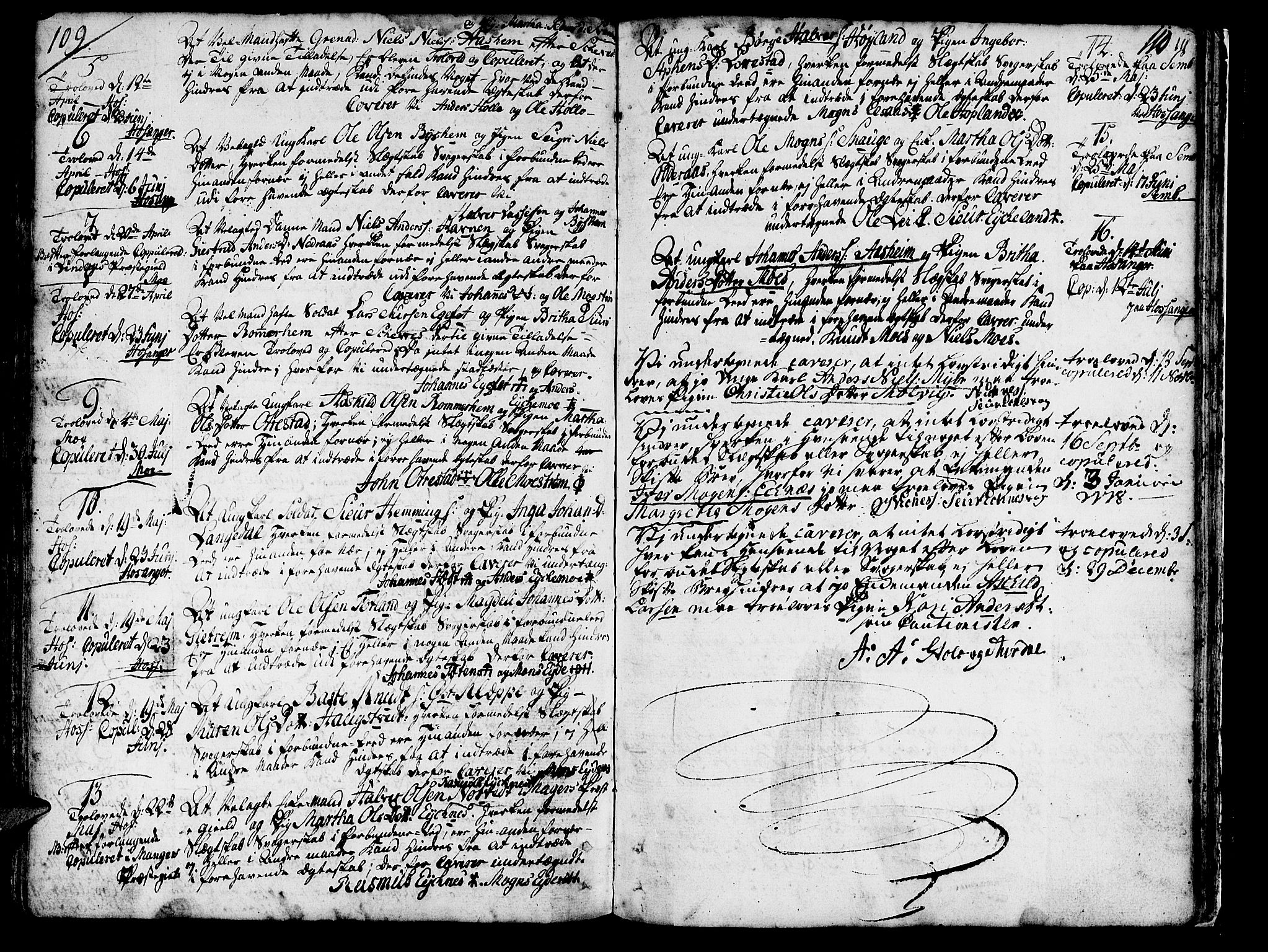 Hosanger sokneprestembete, SAB/A-75801/H/Haa: Parish register (official) no. A 2 /1, 1766-1793, p. 111