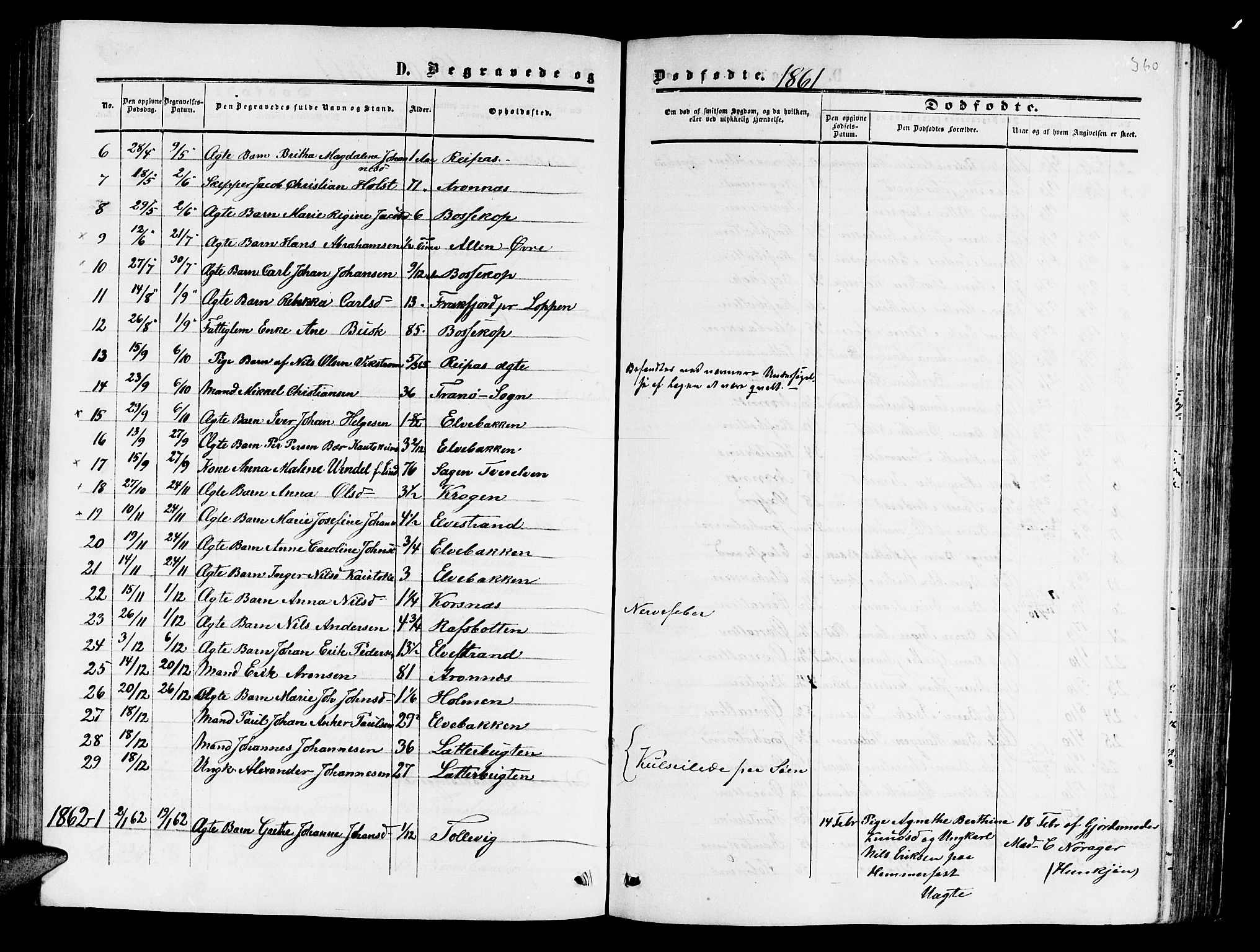 Alta sokneprestkontor, SATØ/S-1338/H/Hb/L0001.klokk: Parish register (copy) no. 1, 1858-1878, p. 359-360