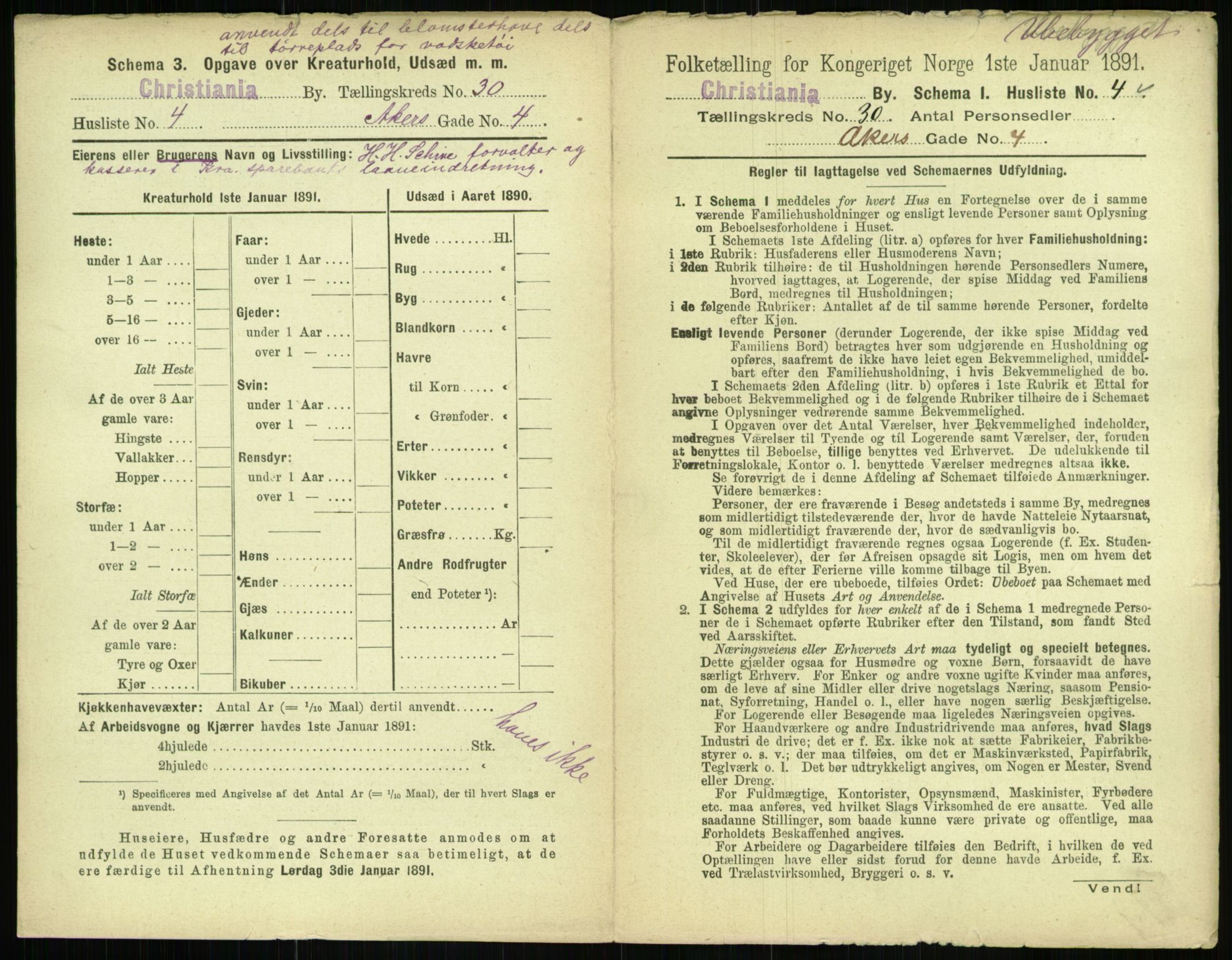 RA, 1891 census for 0301 Kristiania, 1891, p. 15537