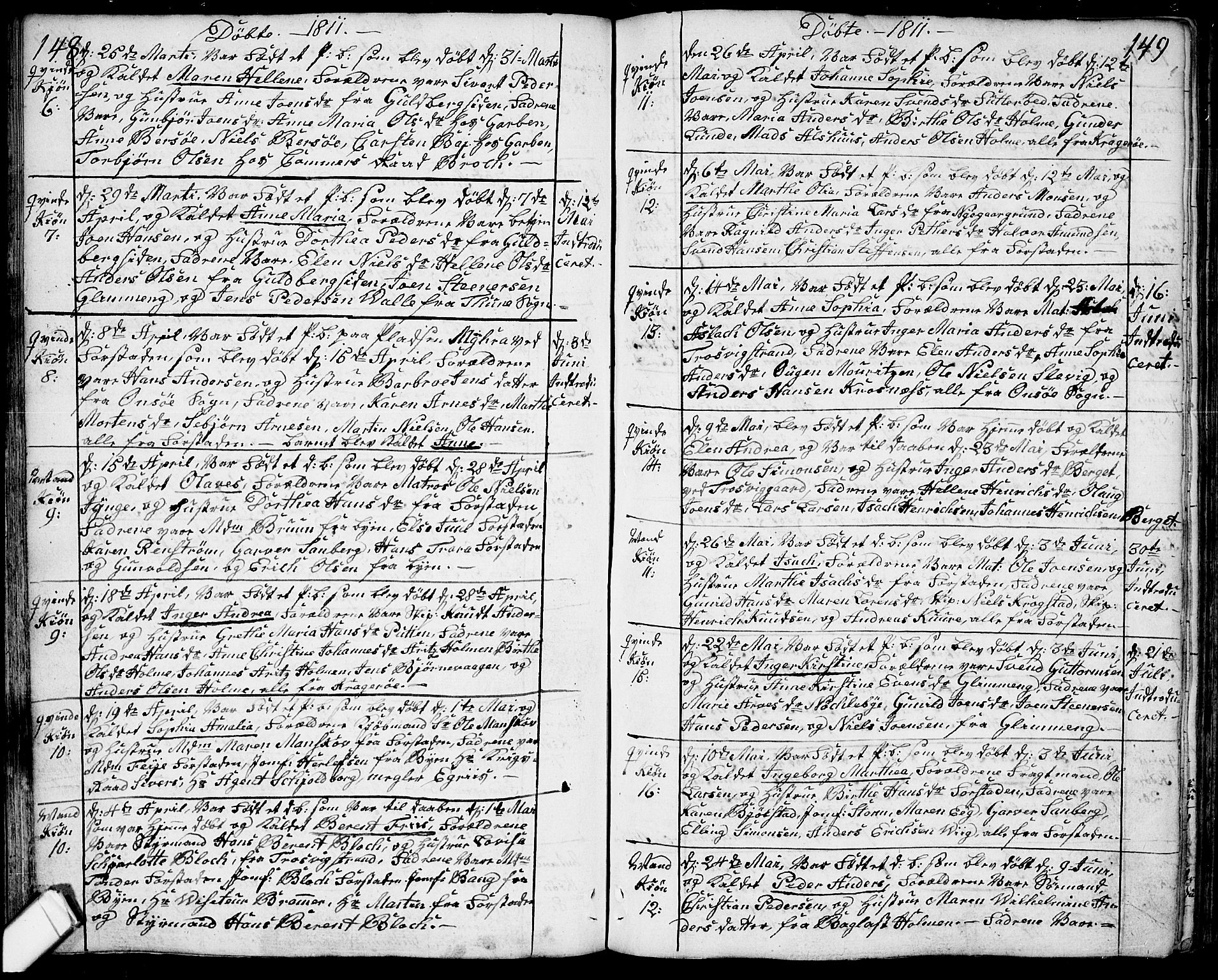 Glemmen prestekontor Kirkebøker, SAO/A-10908/F/Fa/L0003: Parish register (official) no. 3, 1803-1815, p. 148-149