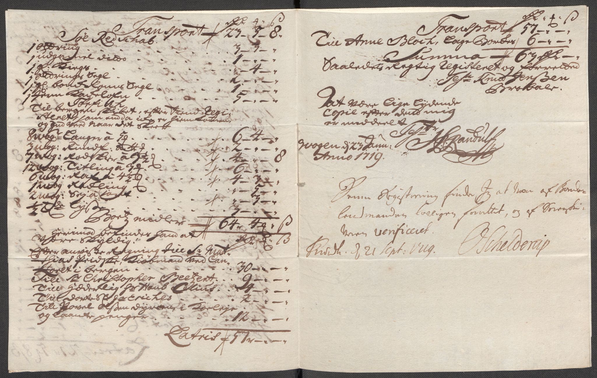 Rentekammeret inntil 1814, Reviderte regnskaper, Fogderegnskap, AV/RA-EA-4092/R67/L4684: Fogderegnskap Vesterålen, Andenes og Lofoten, 1718, p. 288