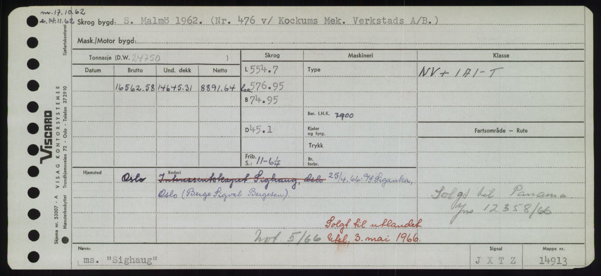 Sjøfartsdirektoratet med forløpere, Skipsmålingen, AV/RA-S-1627/H/Hd/L0033: Fartøy, Sevi-Sjø, p. 59