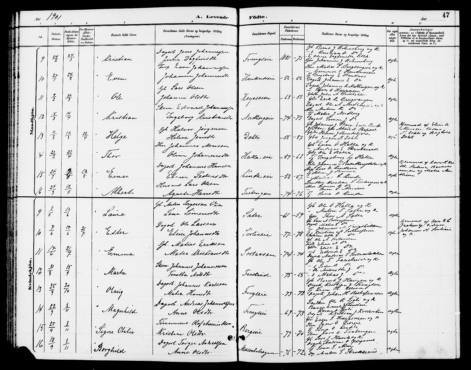 Ringsaker prestekontor, SAH/PREST-014/L/La/L0013: Parish register (copy) no. 13, 1891-1904, p. 47