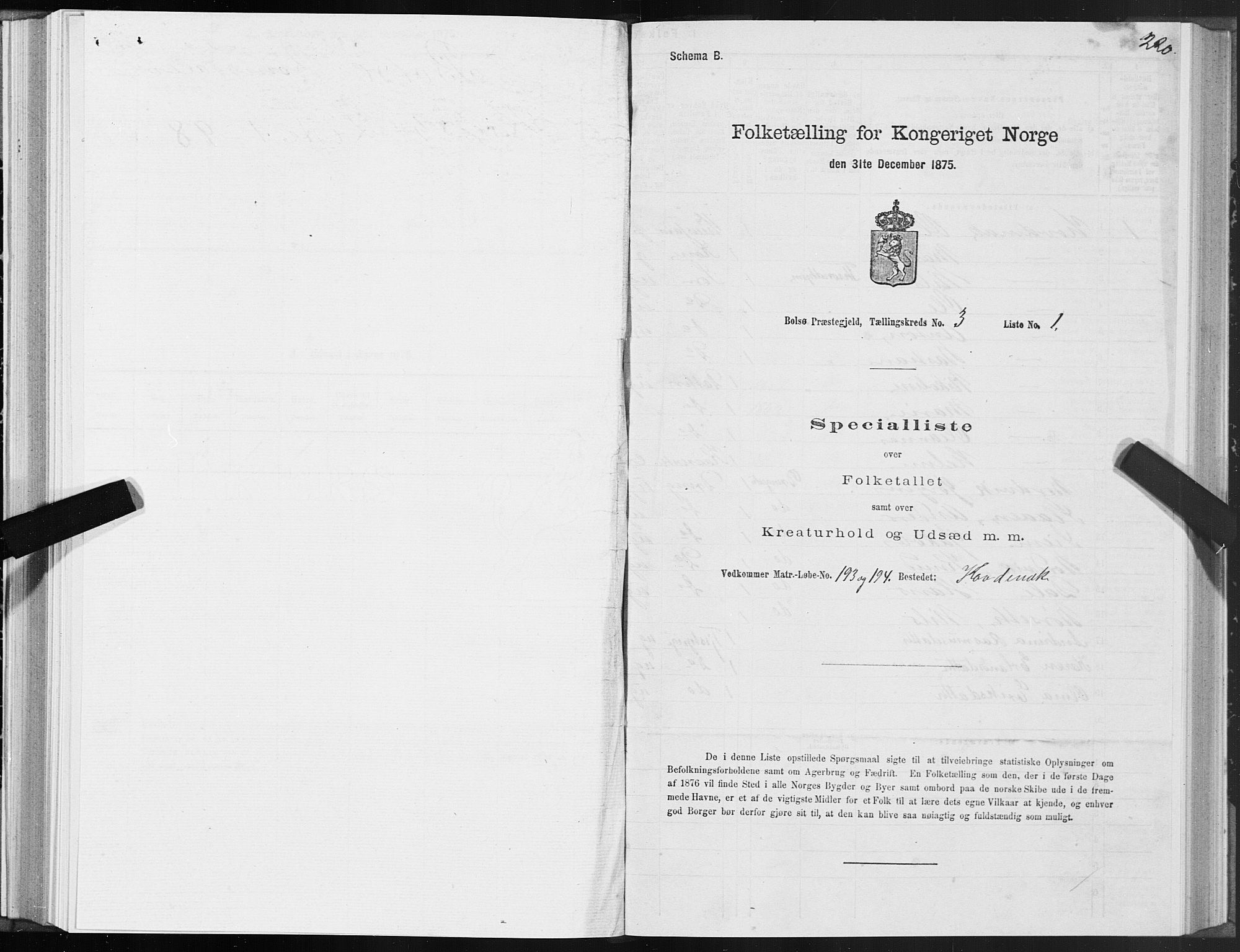 SAT, 1875 census for 1544P Bolsøy, 1875, p. 2220