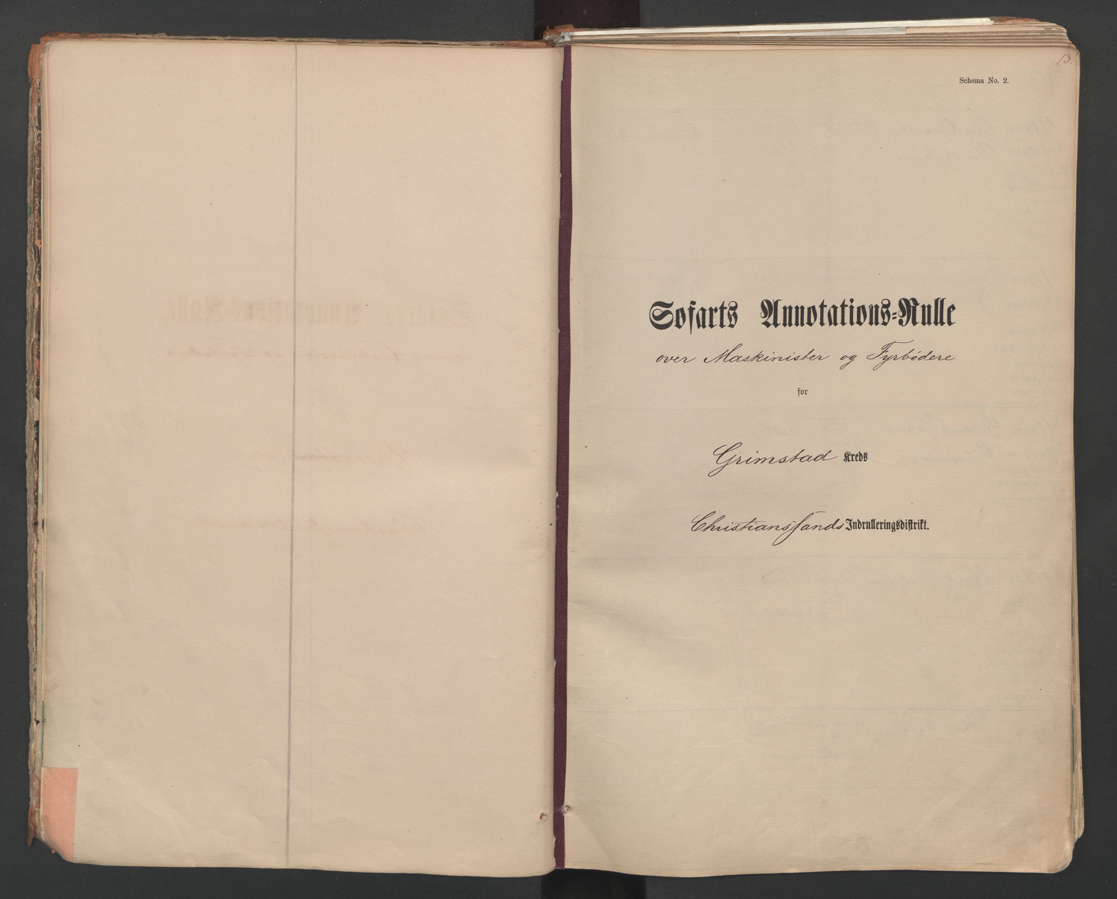 Grimstad mønstringskrets, SAK/2031-0013/F/Fa/L0007: Annotasjonsrulle nr 1-265 og hovedrulle B nr 1-160, V-20, 1894-1949, p. 13