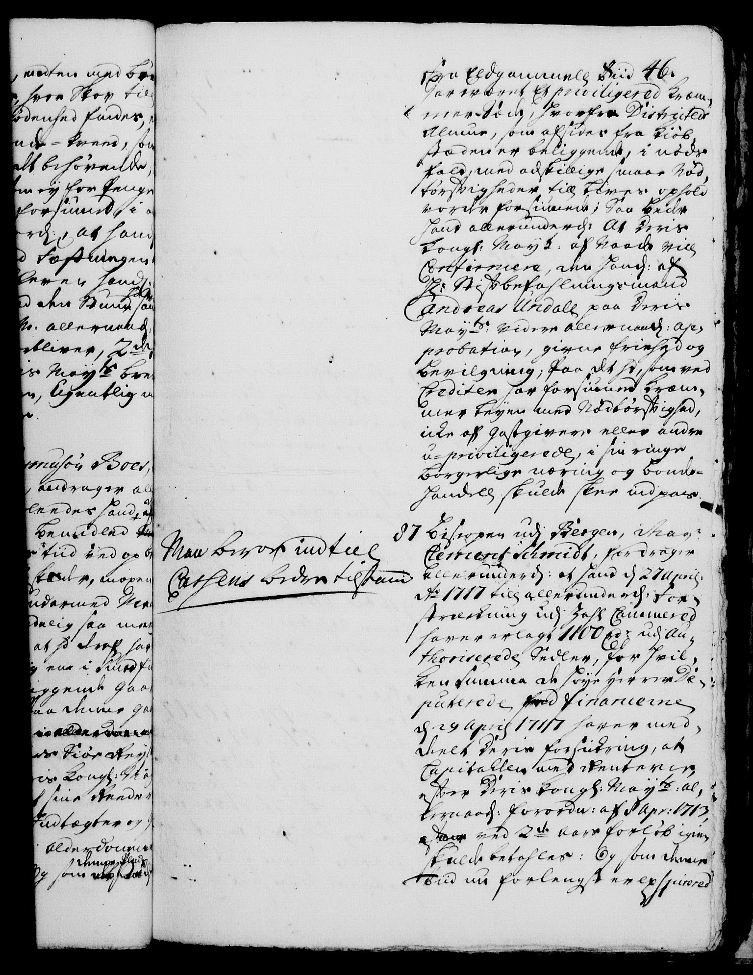Rentekammeret, Kammerkanselliet, RA/EA-3111/G/Gh/Gha/L0001: Norsk ekstraktmemorialprotokoll, sak. 1-375 (merket RK 53.46), 1720, p. 46